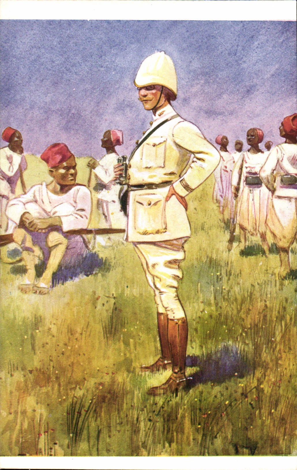 CPA Moll Alsacien ne a Saulx armee colonaile Ouadai