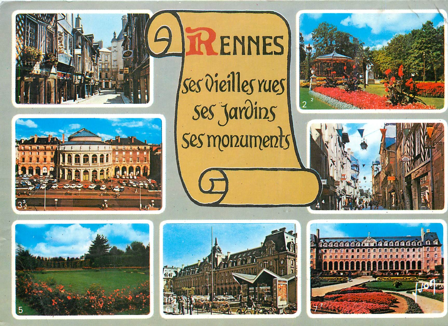 CPM Rennes ses Vieilles rues ses Jardins ses monuments