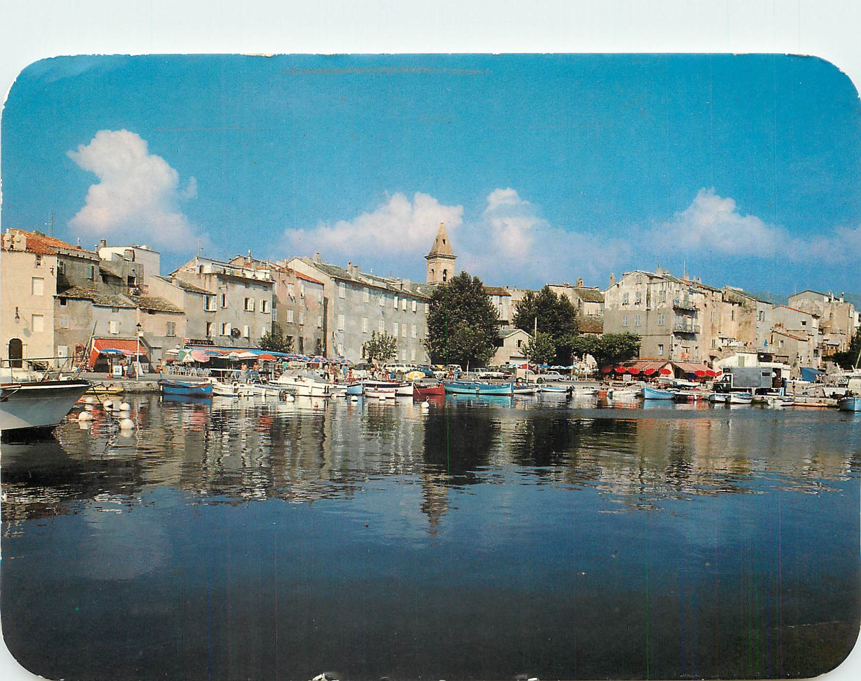 CPM Panorama de la Corse Saint Florent Les eaux calmes du port malent dans en meme reflet les formes