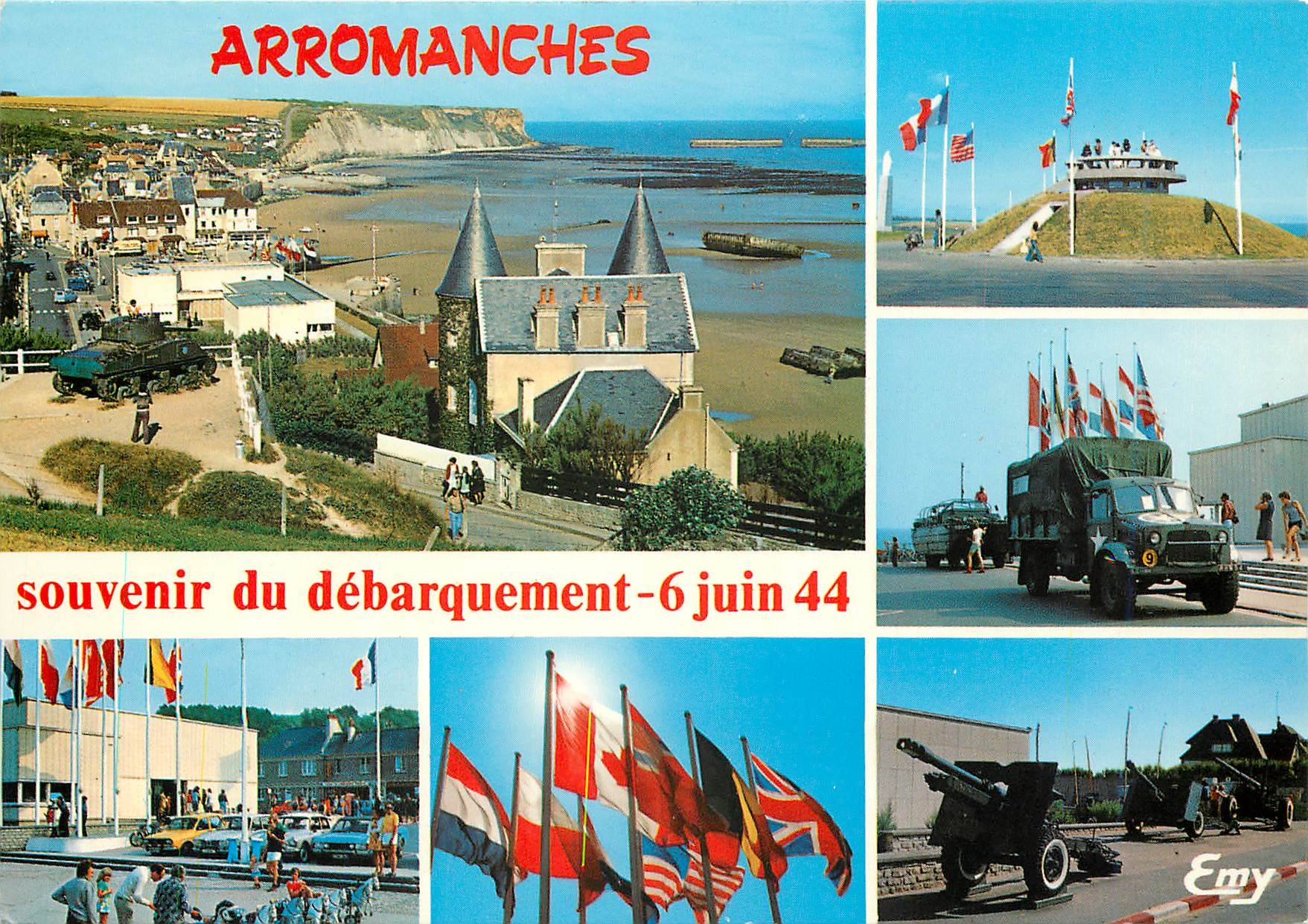 CPM Arromanches Calvados Vue generale La table d'orientation