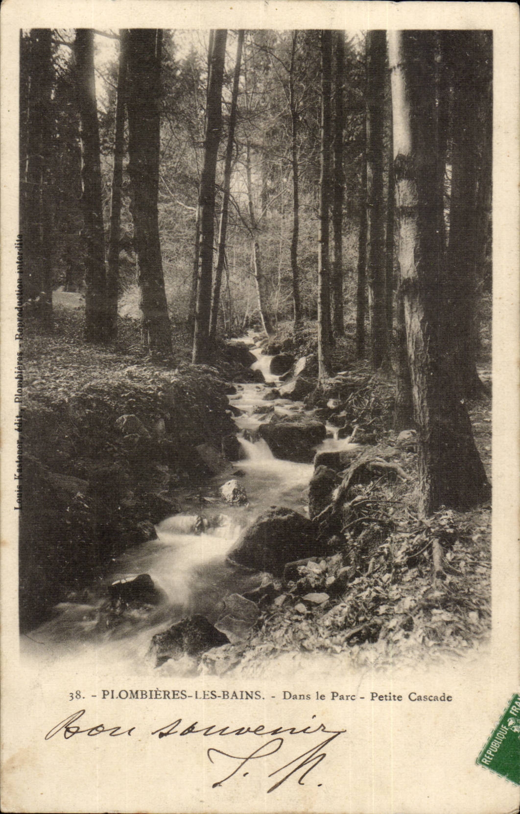 Plombieres les Bains CPA In the park Small cascade