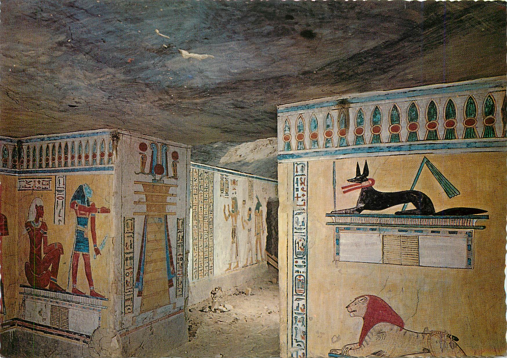 CPM Luxor Vallee des Reines Peintures murales dans le tombeau de Khamouast 