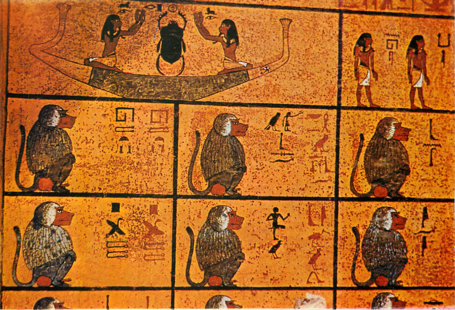 CPM Tomb of Tut Ankh Amun Les babouins sacres assistent au voyage nocturne du soleil dans le monde i