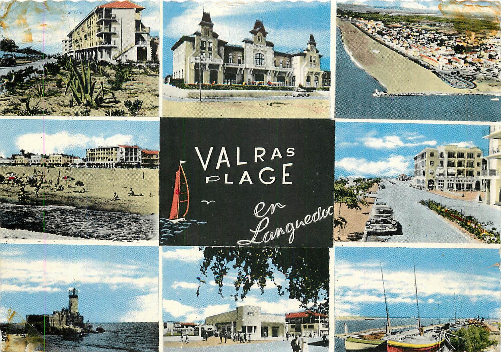CPM Valras Plage Herault Quelques vus sur la localite et sa tres belle plage