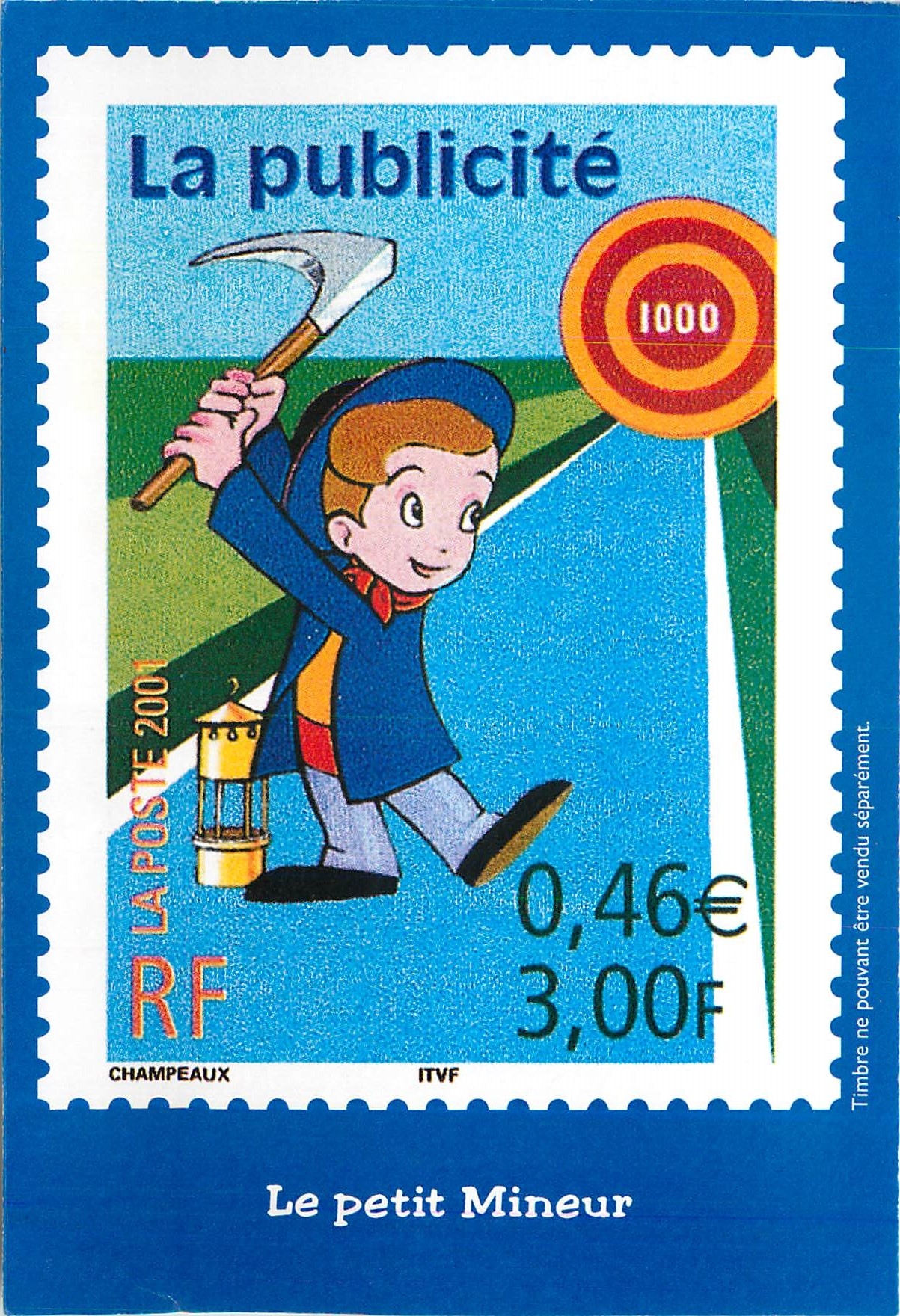 CPM La Siecle au fil du timbre La serie elue par les Francais Troisieme theme La Communication Le pe