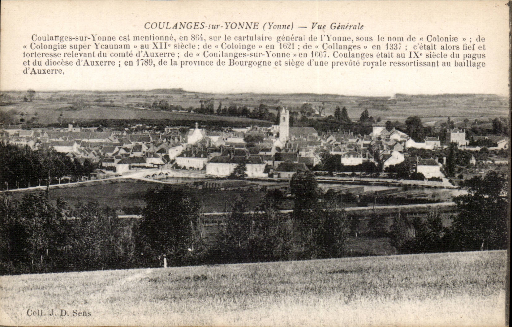 Coulanges sur Yonne CPA Vue generale