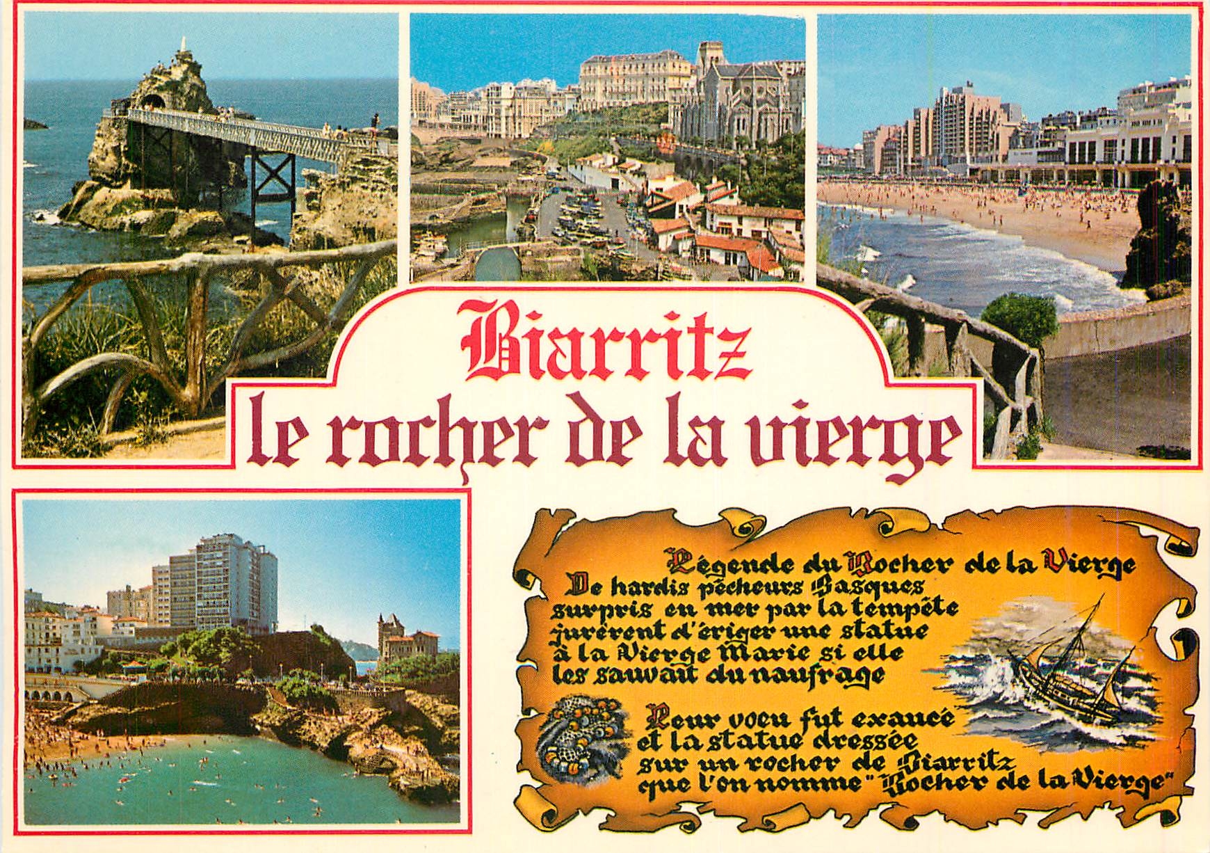CPM Biarritz le Rochers de la Vierge 