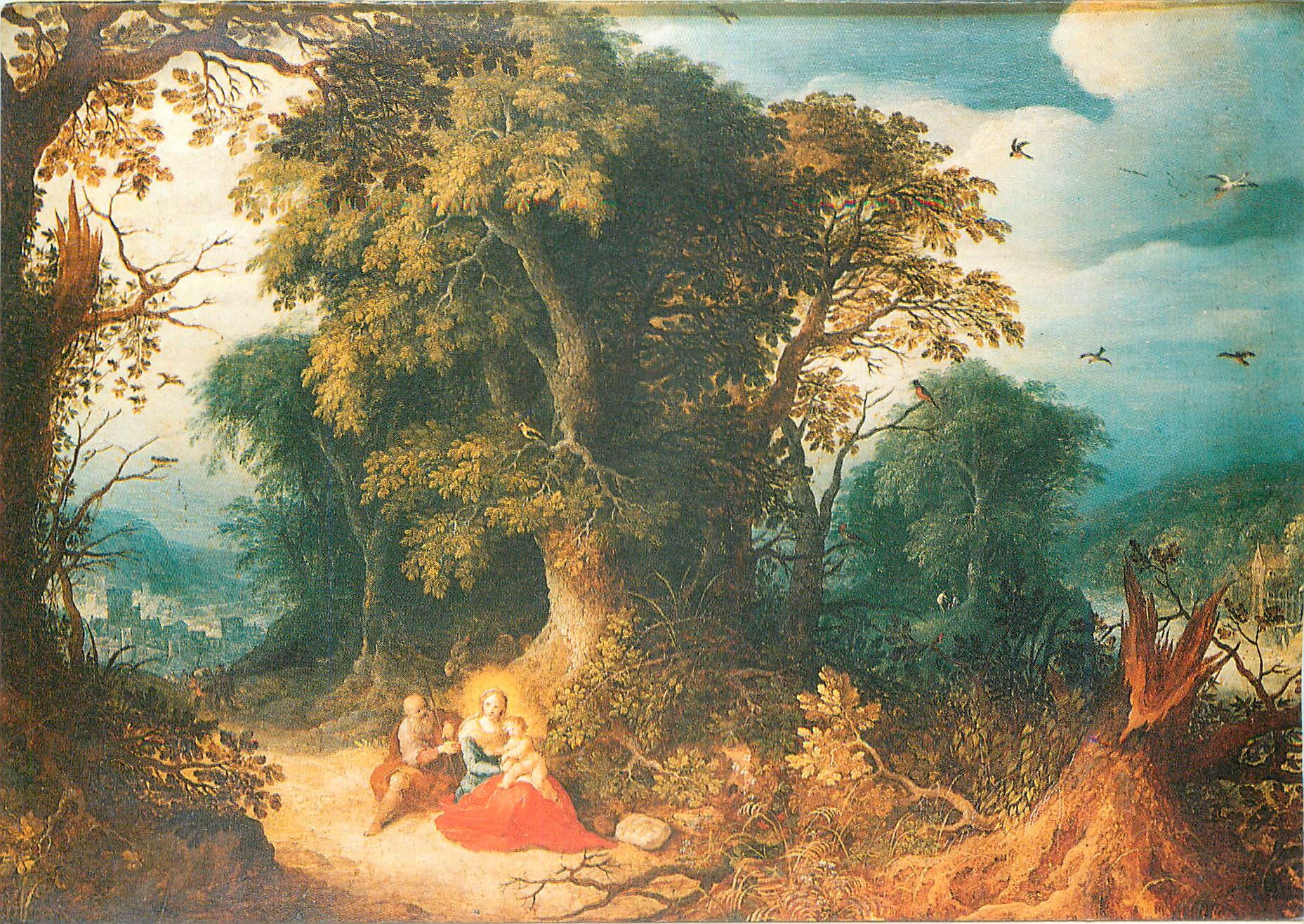 CPM Le repos de la Sainte Famille en Egypte