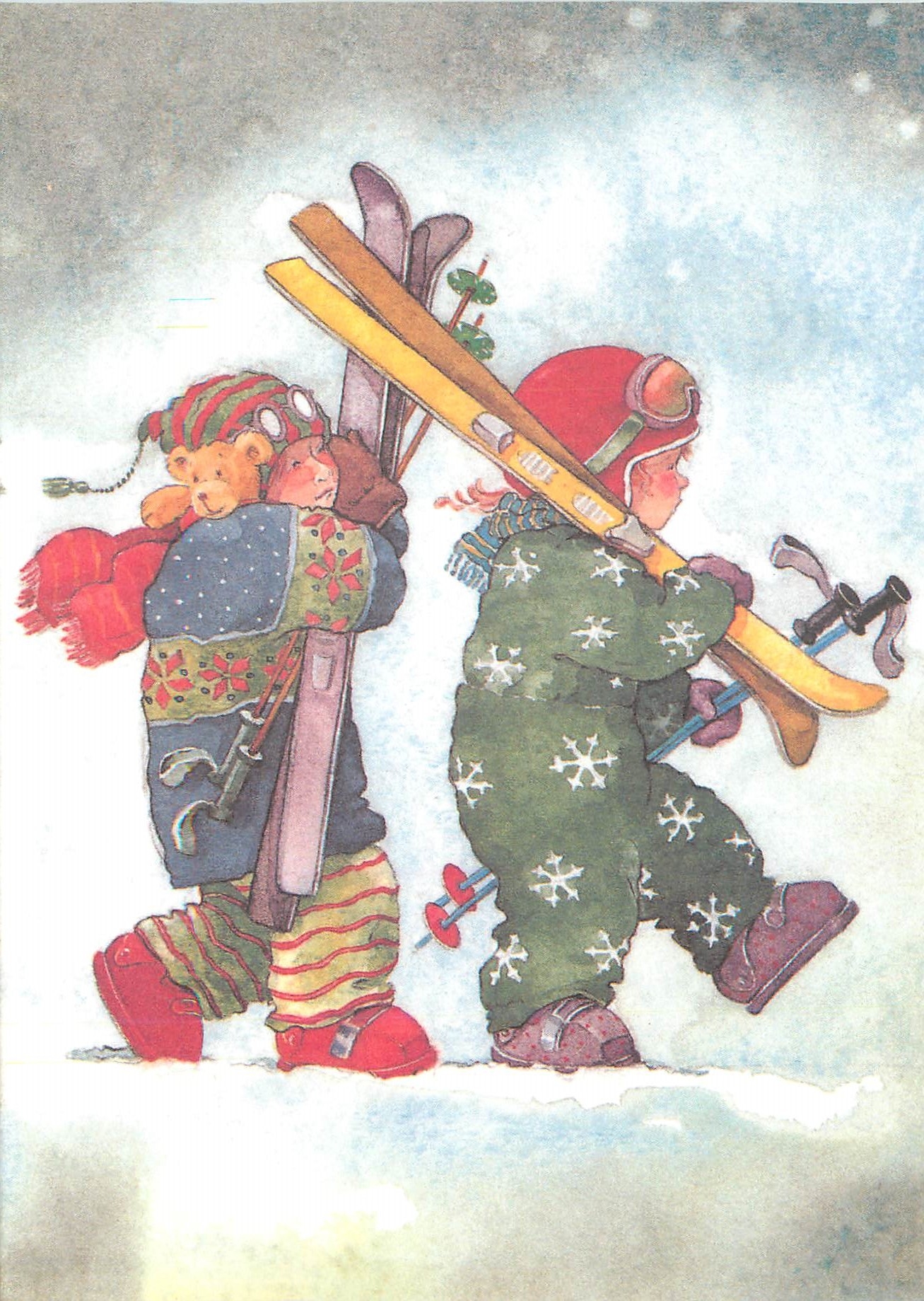 CPM Fantaisie Enfants Ski