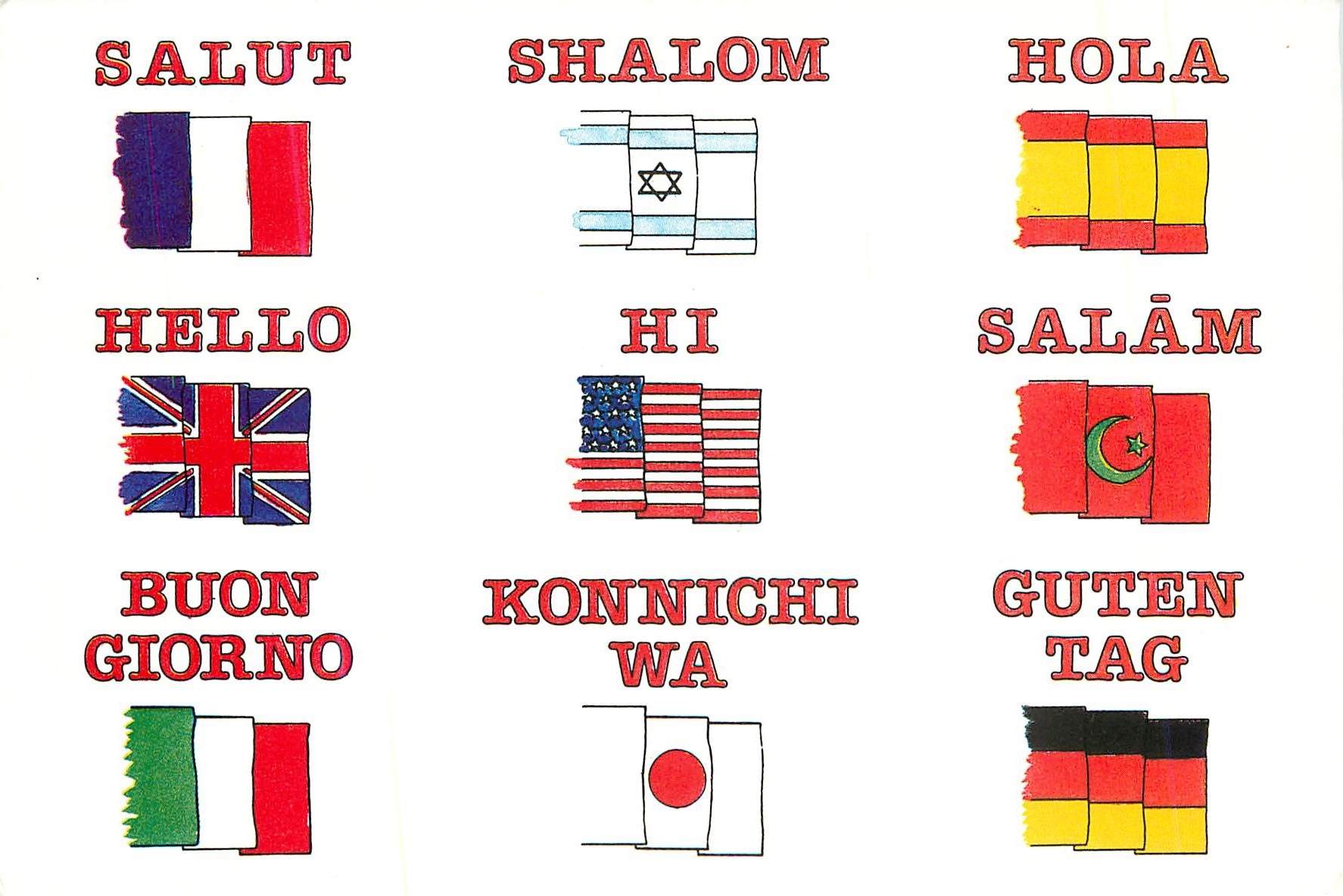 CPM Drapeaux langues