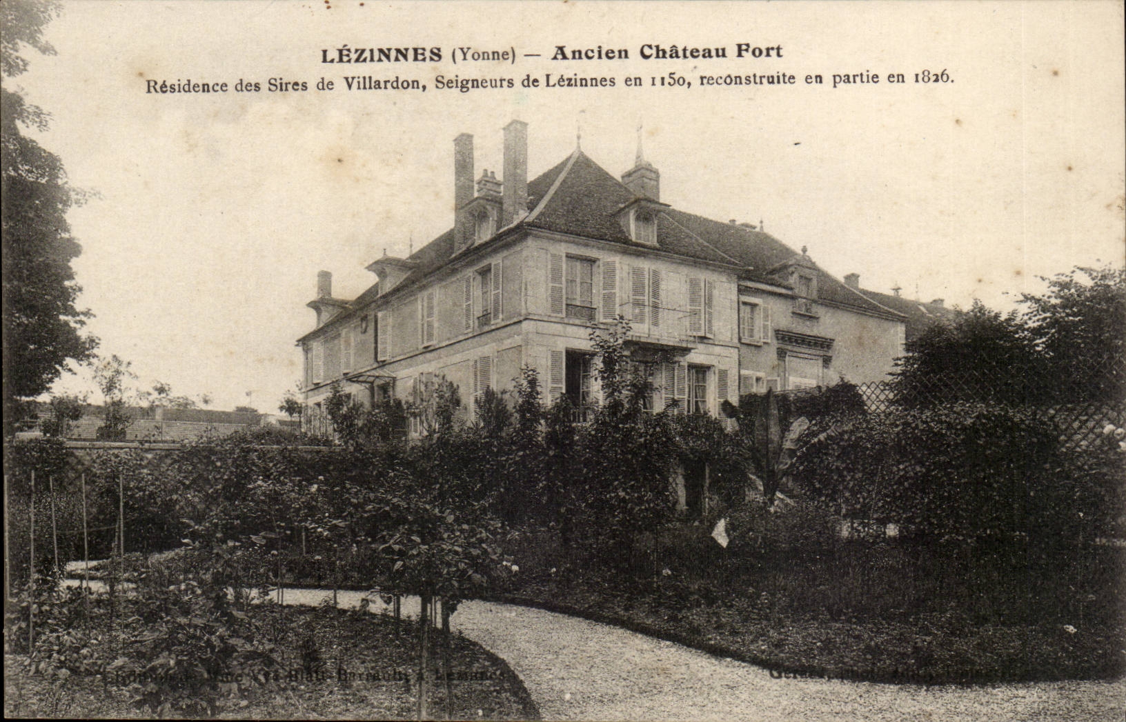 Lezinnes CPA alter starker Schloss Wohnsitz der Herren der Vilalrdon Lords von Lezinnes 1150