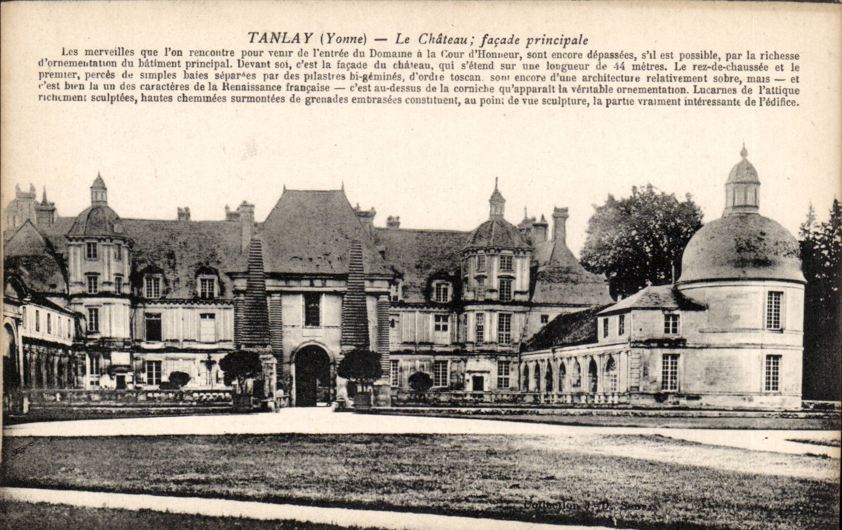 Tanlay CPA the castle principal Frontage