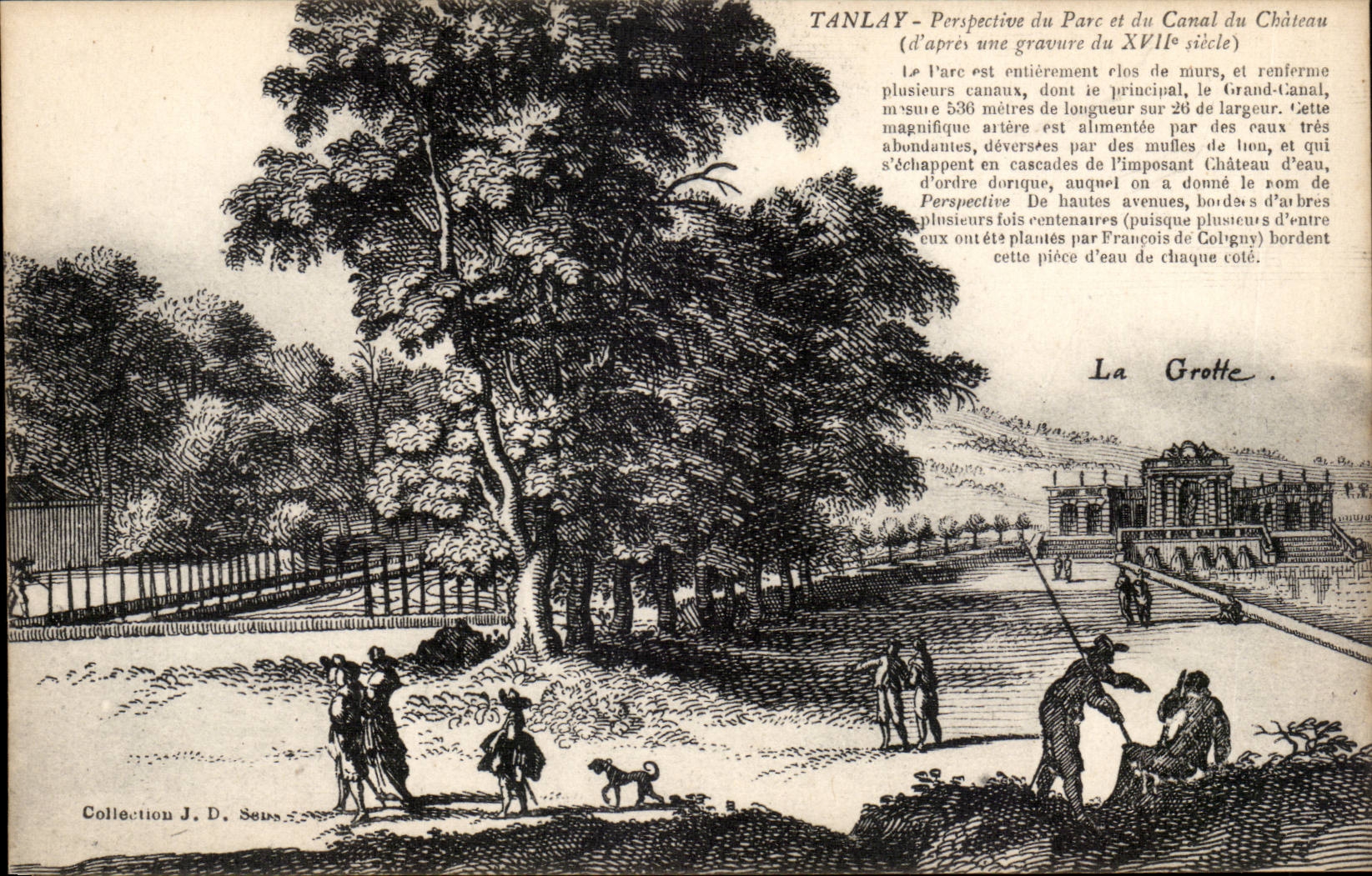 Tanlay CPA View of the castle and the canal of the castle