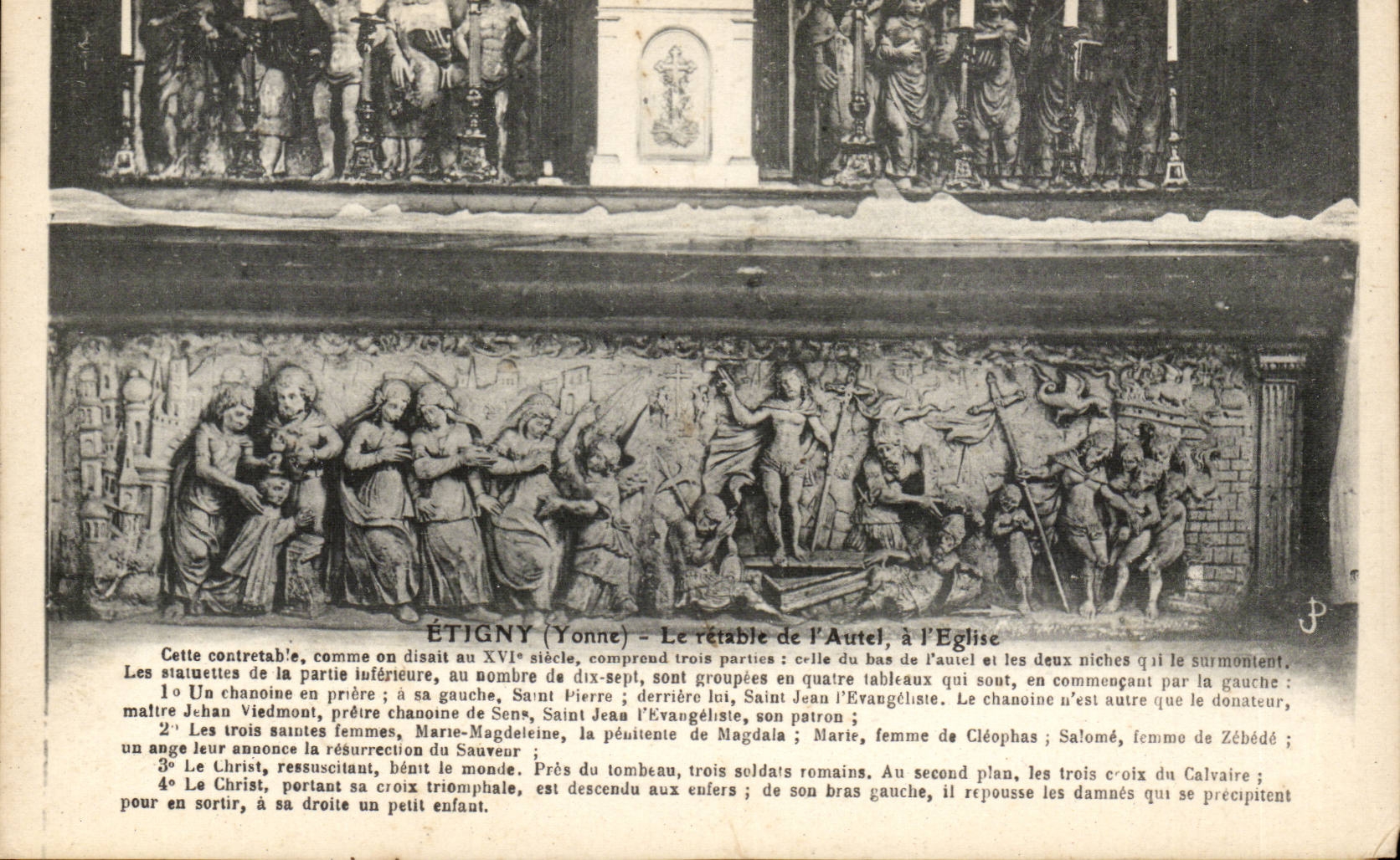 Etigny CPA the retable of l´autel has l´eglise