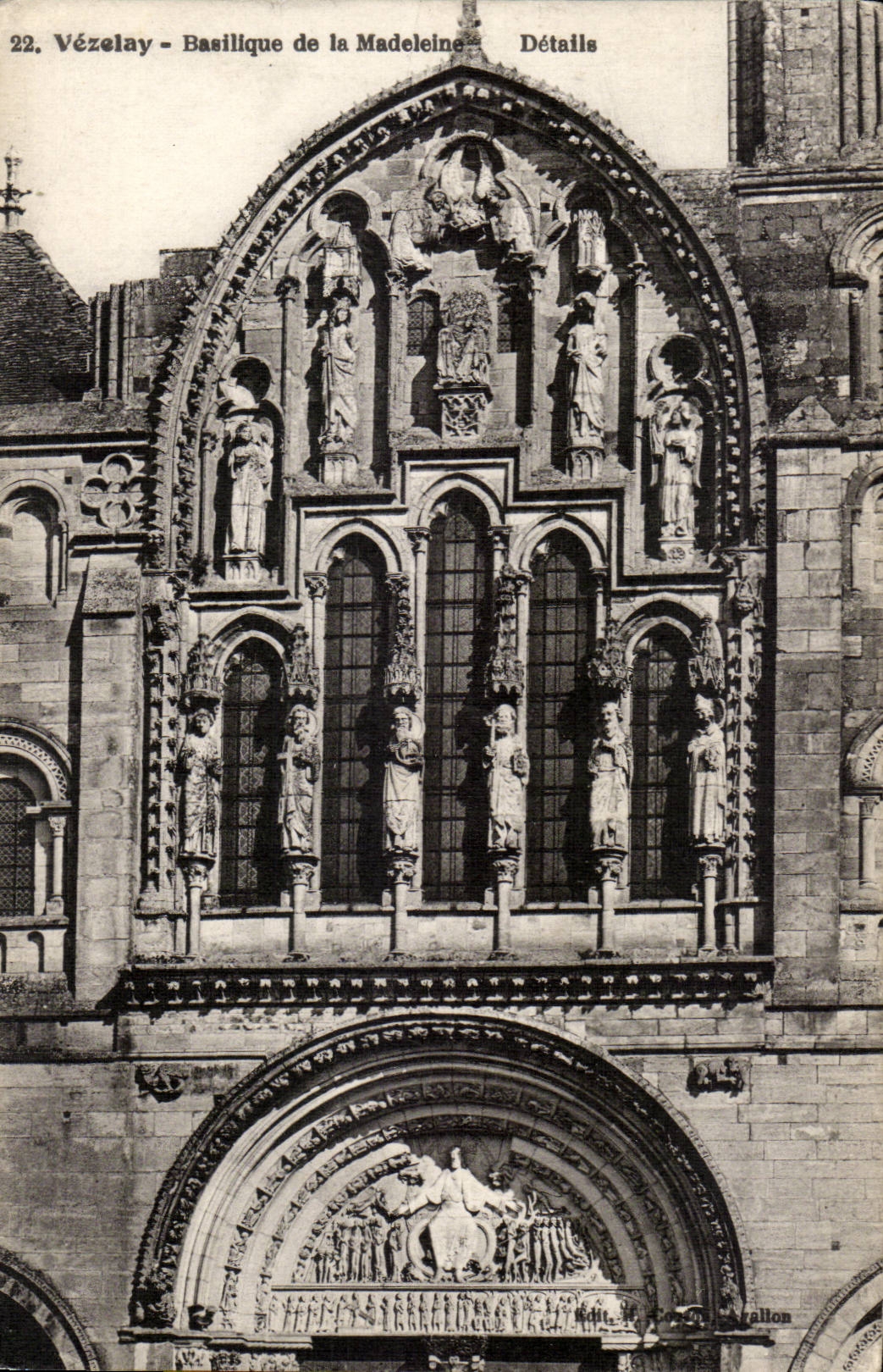 Vezelay CPA Basilica of the Madeleine Details