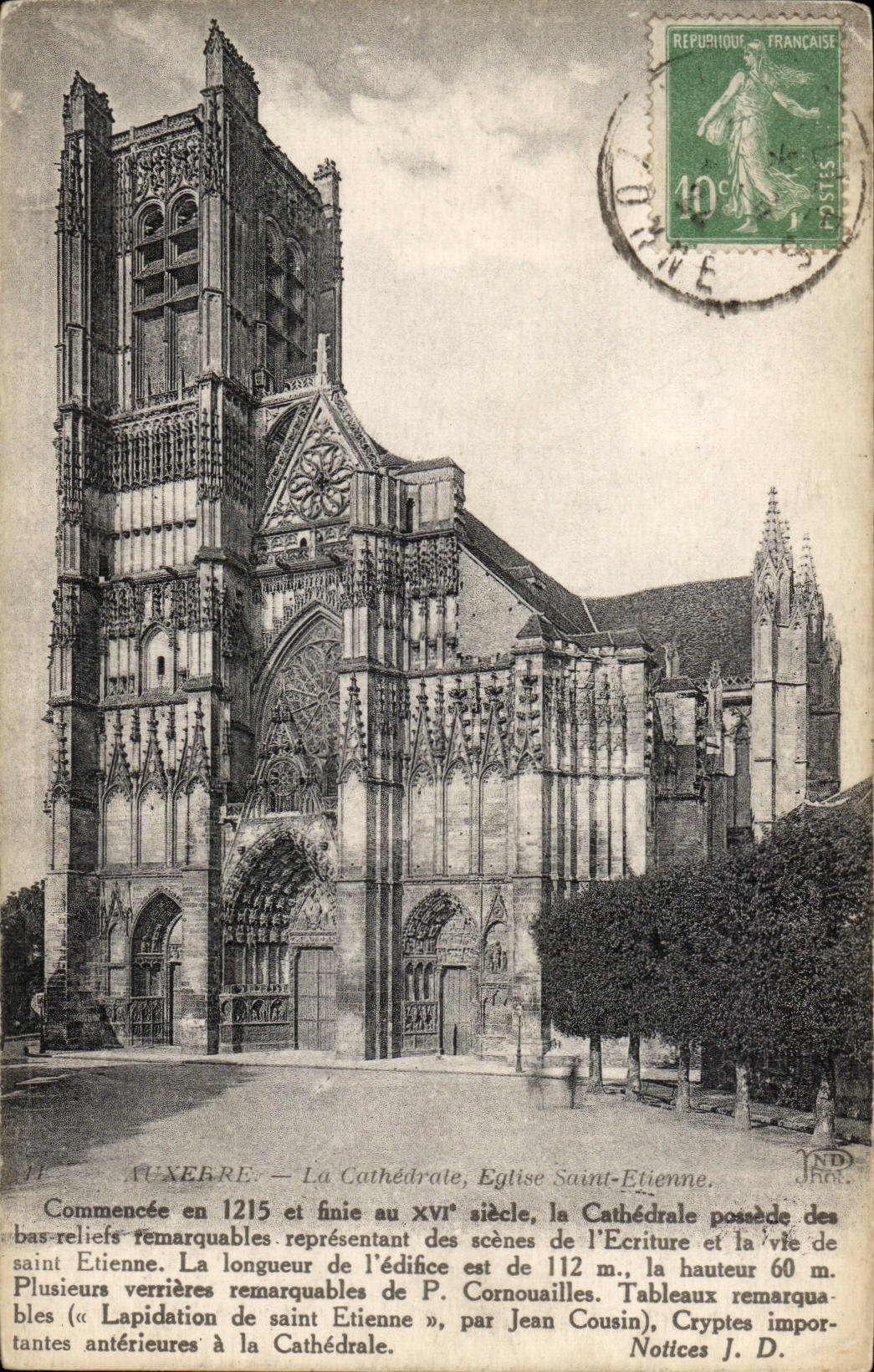 Auxerre CPA the cathedral Church Saint Etienne