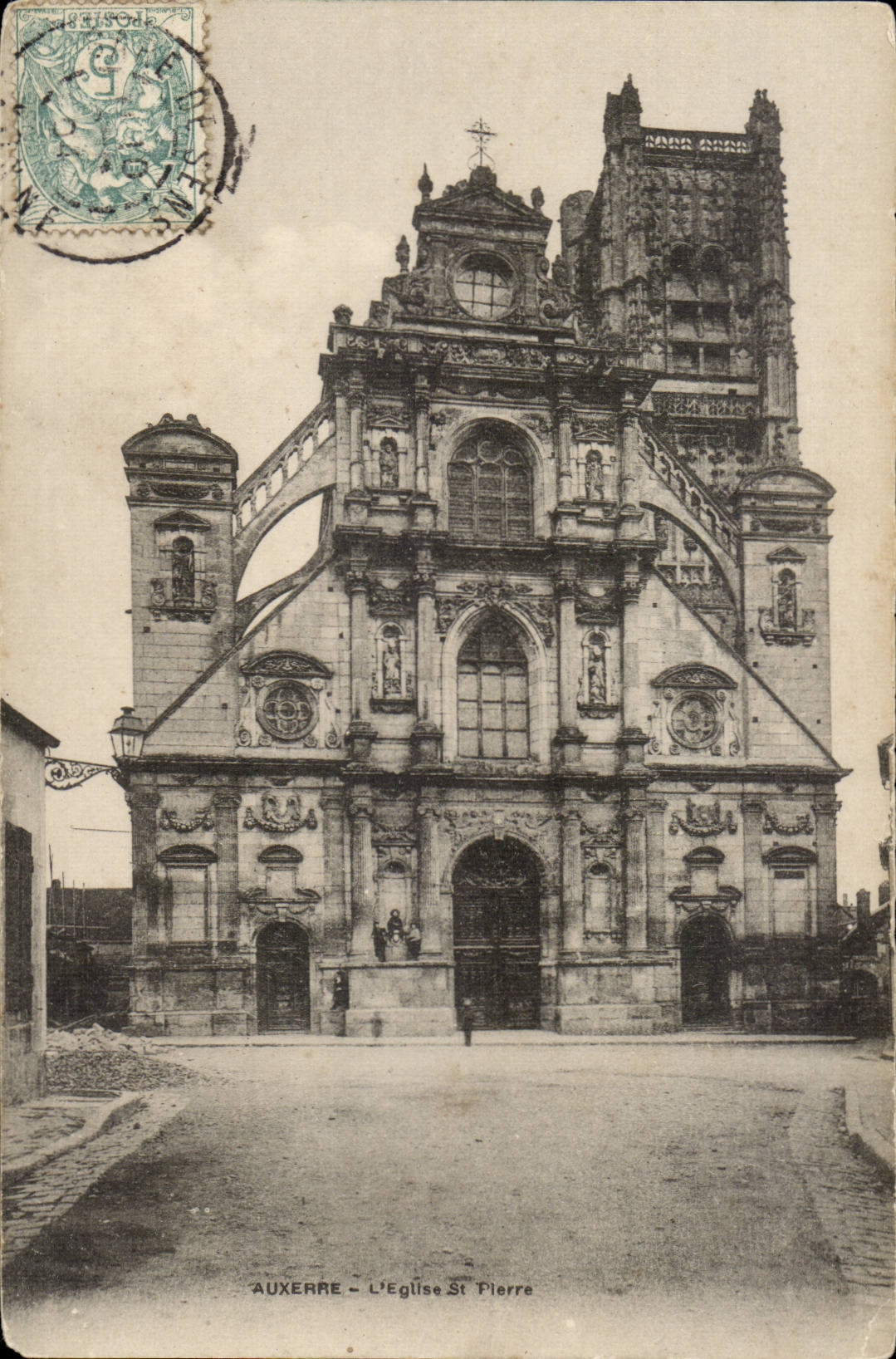 Auxerre CPA the church St Pierre