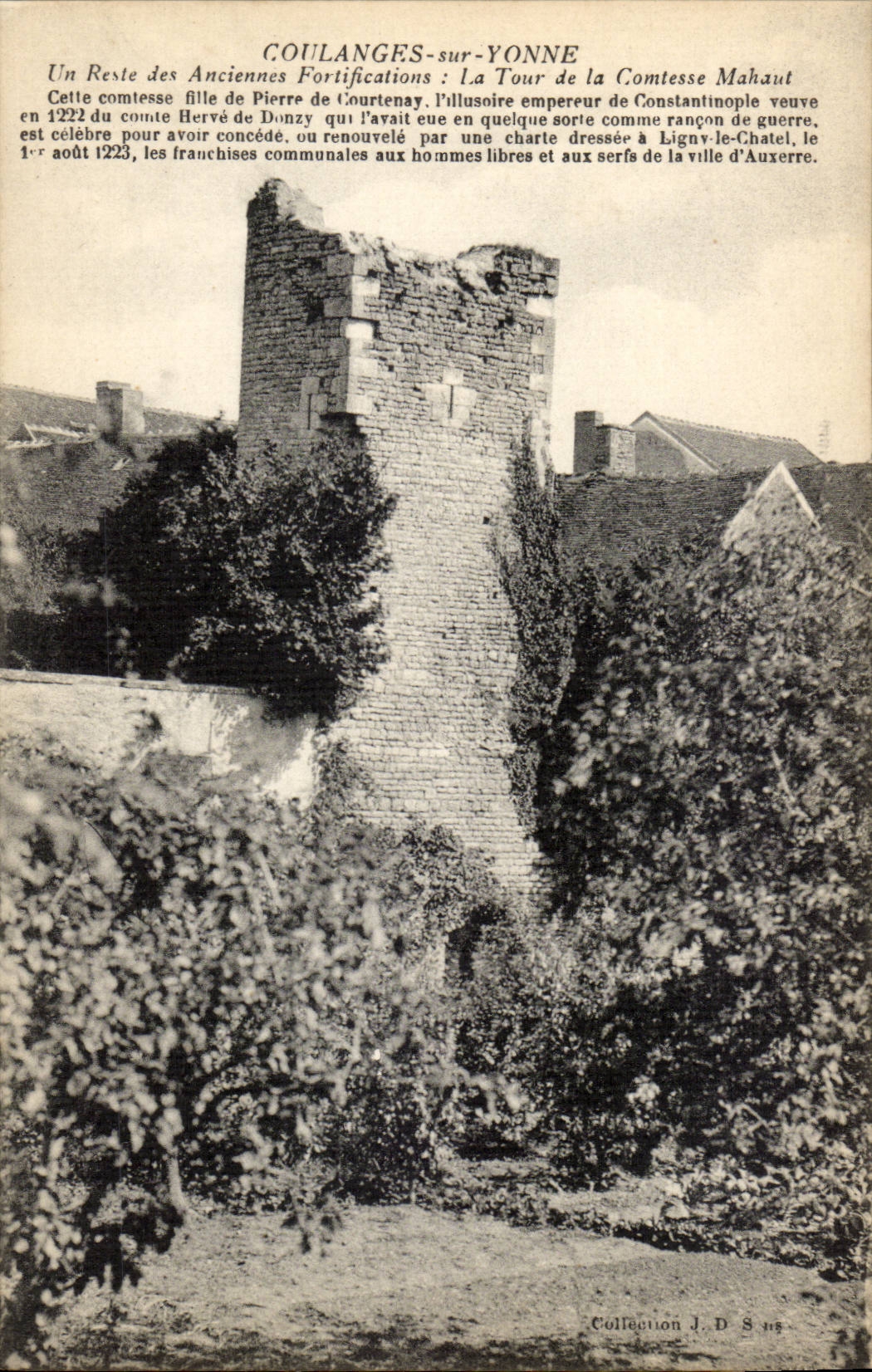 Coulanges sur Yonne CPA Reste des anciennes fortifications