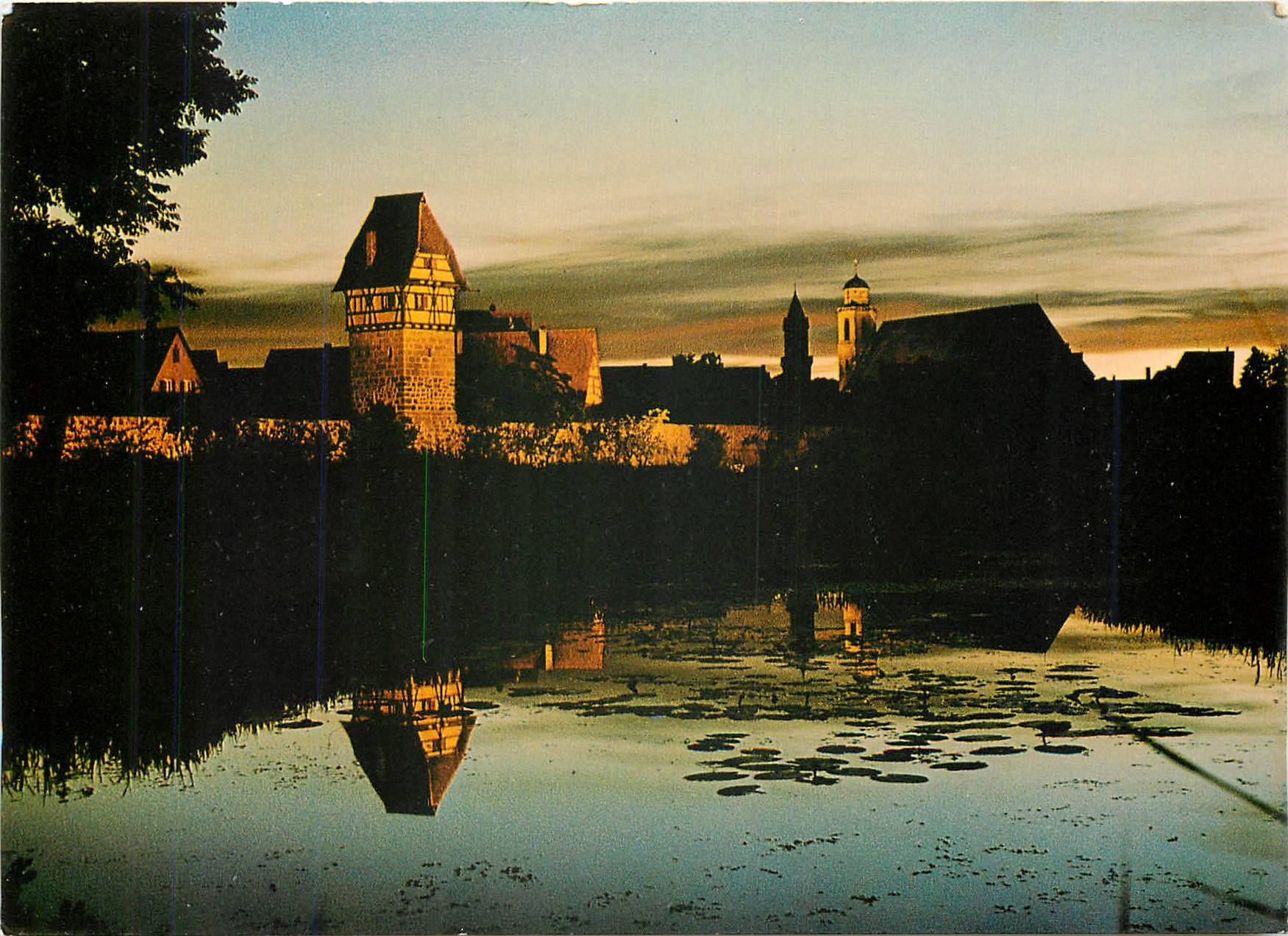 CPM Dinkelsbuhl die tausendjahrige Stadt Abend en der Wornitz