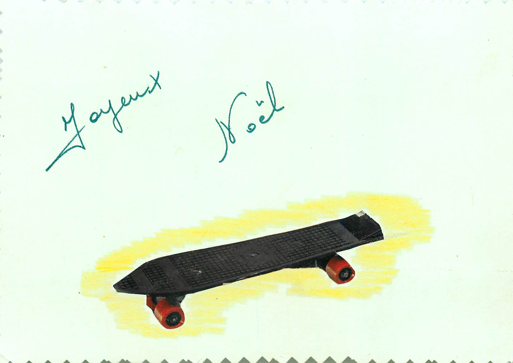 CPM Joyeux Noel Planche a roulettes