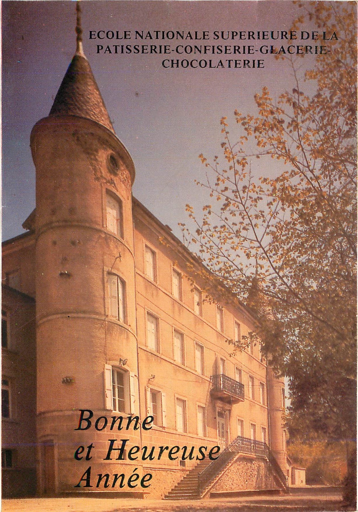 CPM Bonne et Heureuse Annee Ecole nationale superieure de la patisserie Confiserie Glacerie Chocolat