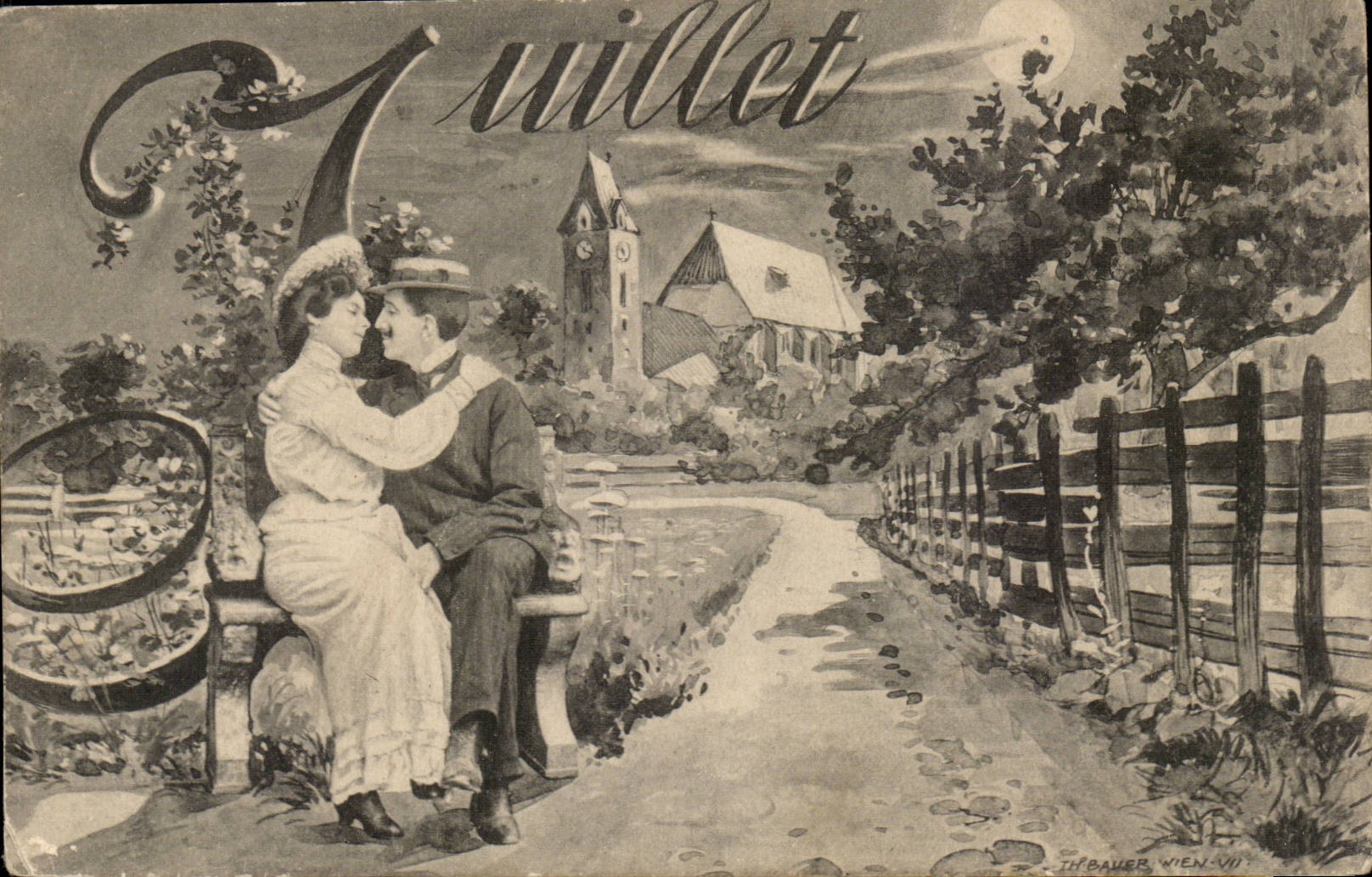 Couple -Juillet-Illustration-CPA