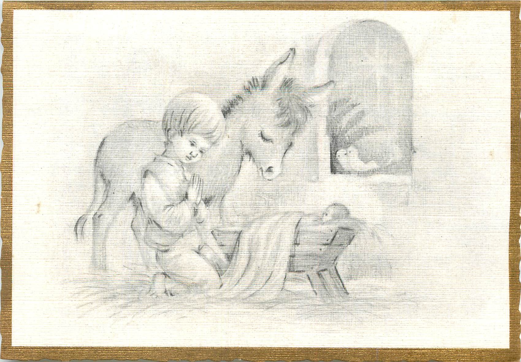 CPM Enfant Ane Mule Jesus