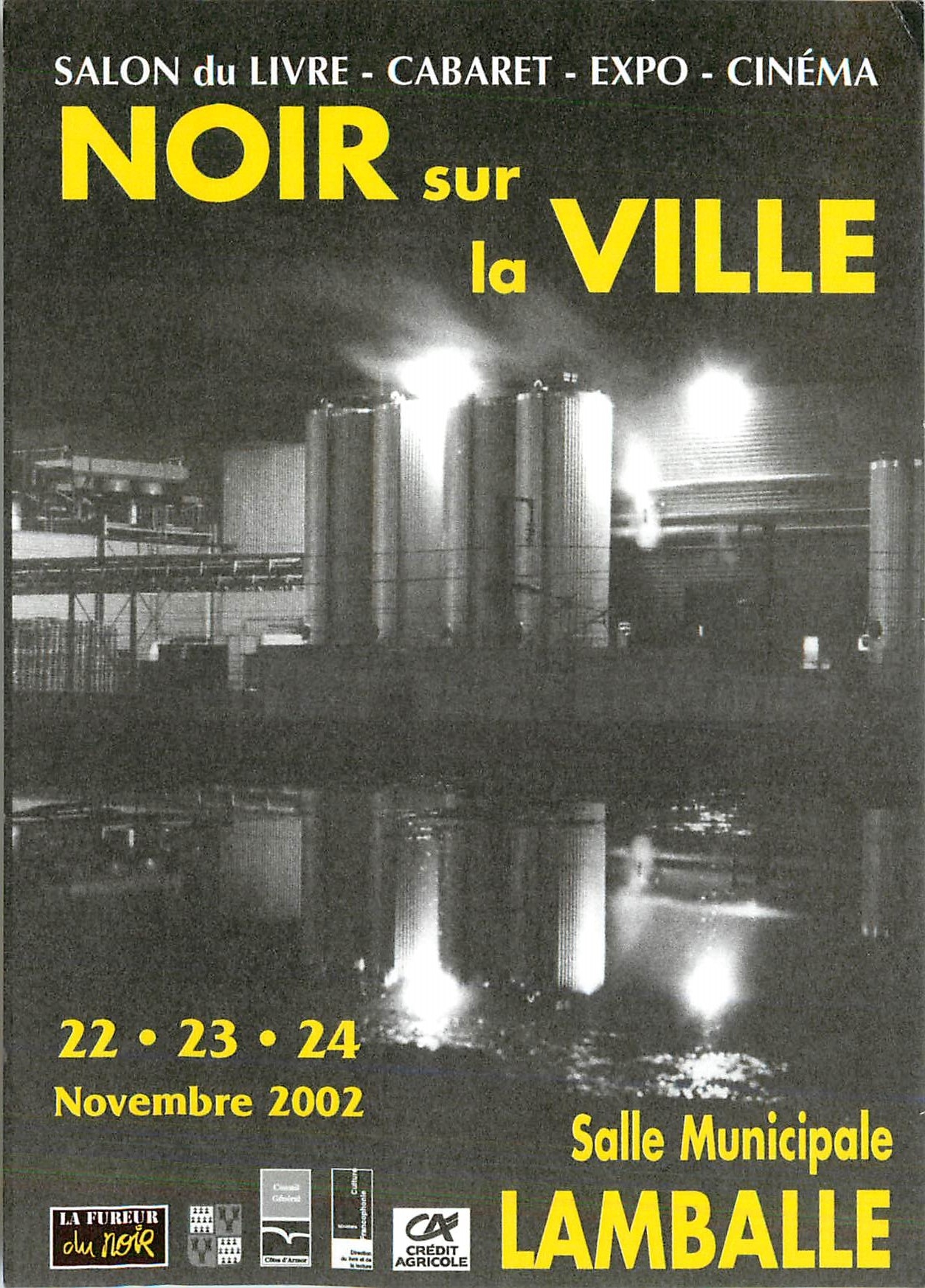 CPM Noir sur la Ville Salon du Roman Noir et du Polar 22 23 24 Novembre 2002 Lamballe