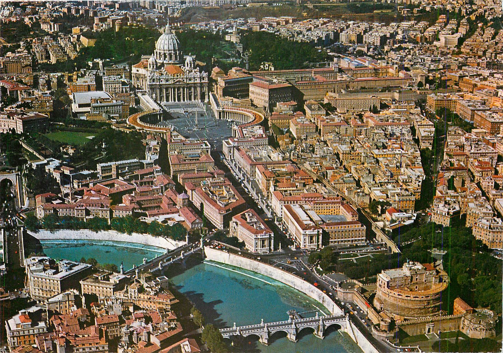 CPM Roma Citta del Vaticano Vue aerienne