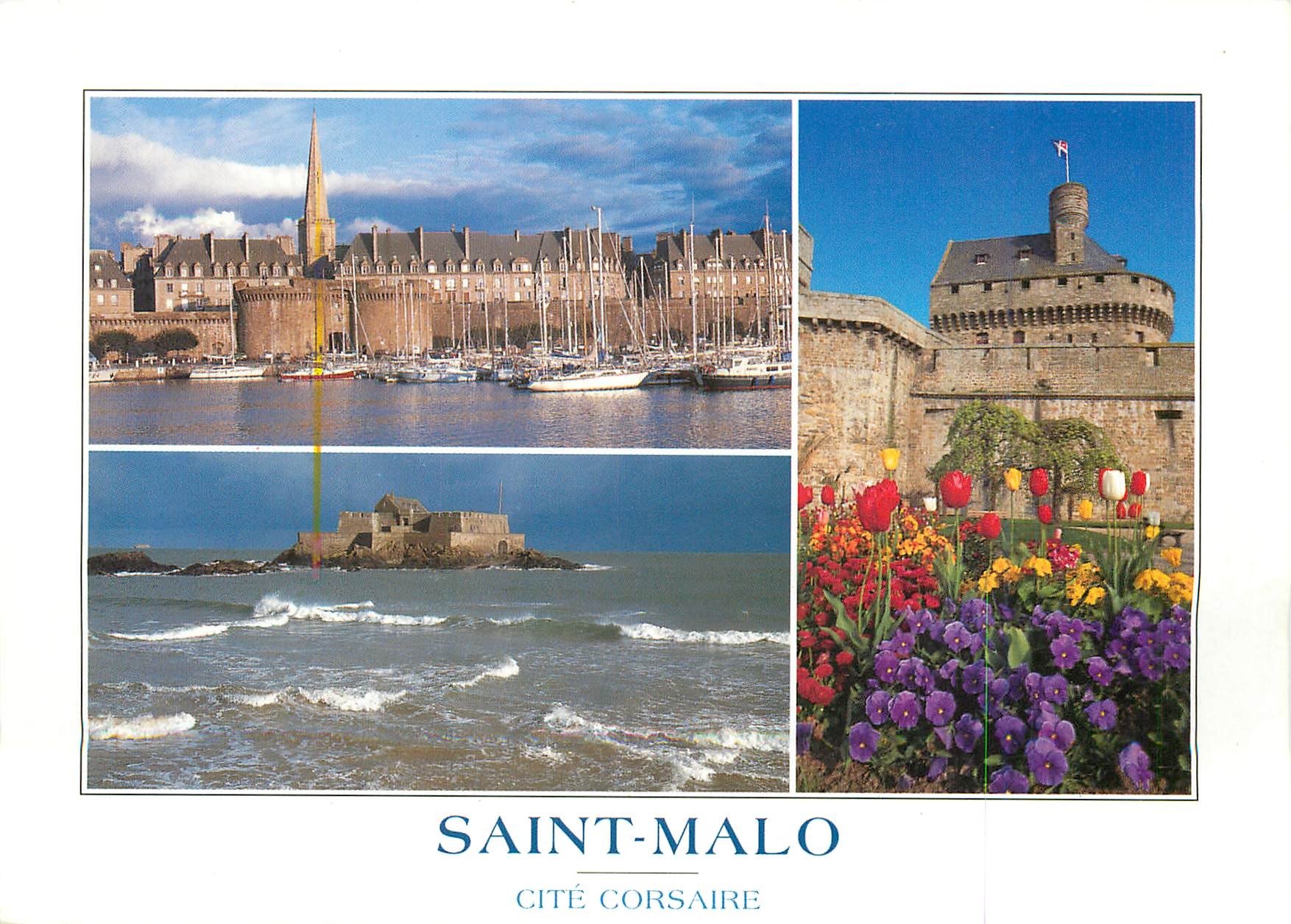 CPM La Cote d'Emeraude Saint Malo Cite Corsaire (Ille et Vilaine) la grande porte le Fort national e