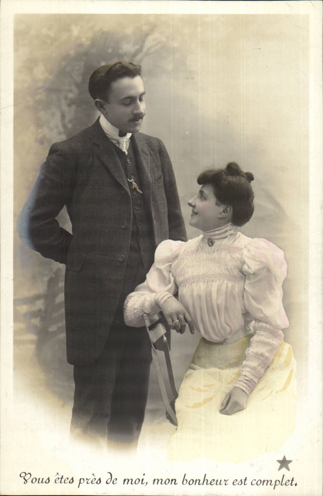 CPA Fantasy Woman Couples to You summers close to me my happiness is complete