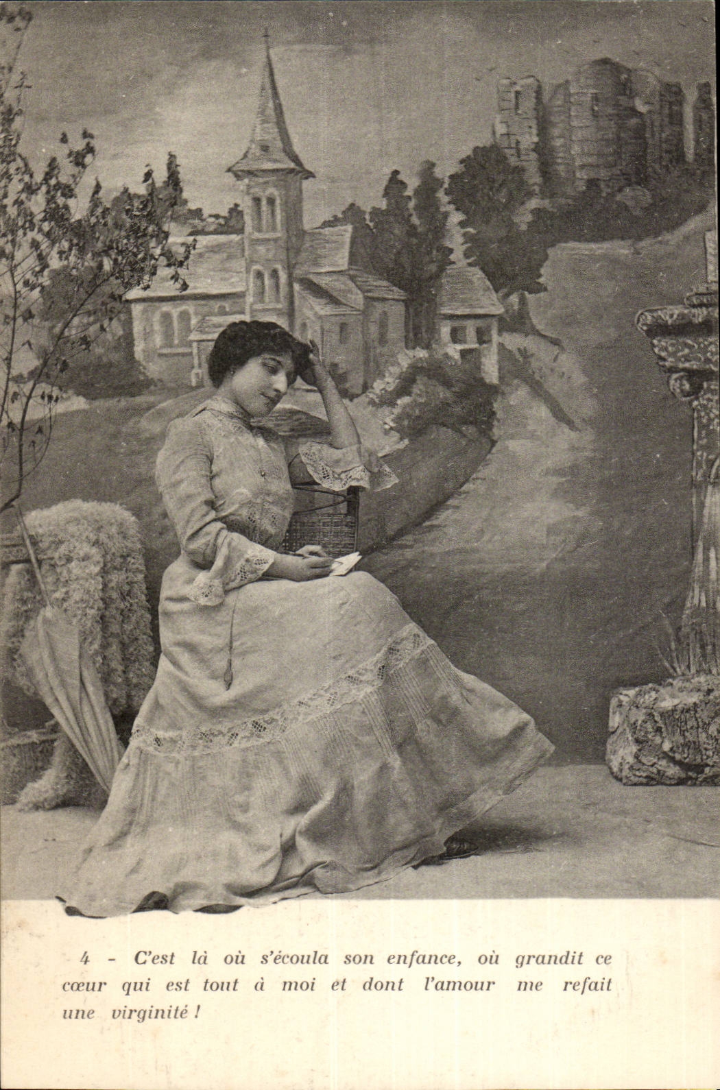 CPA Fantasy Woman Armand and Marguerite