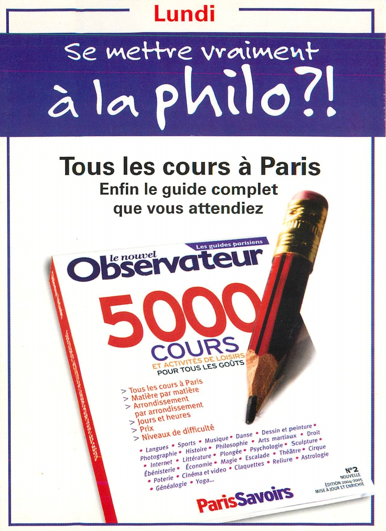 CPM Lundi Se mettre vraiment a la philo Paris Savoirs