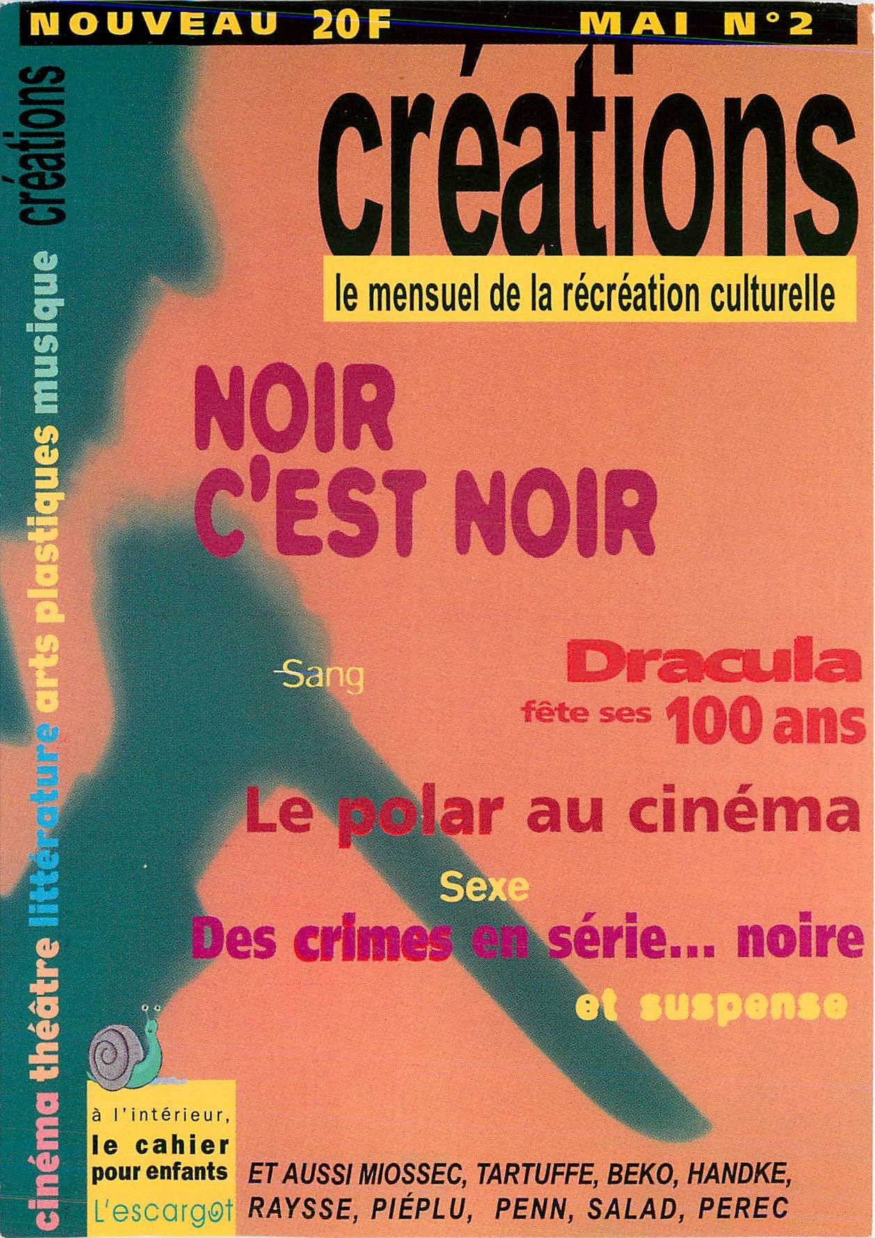 CPM Noir c'est Noir Creations Mensuel de la recreation culturelle