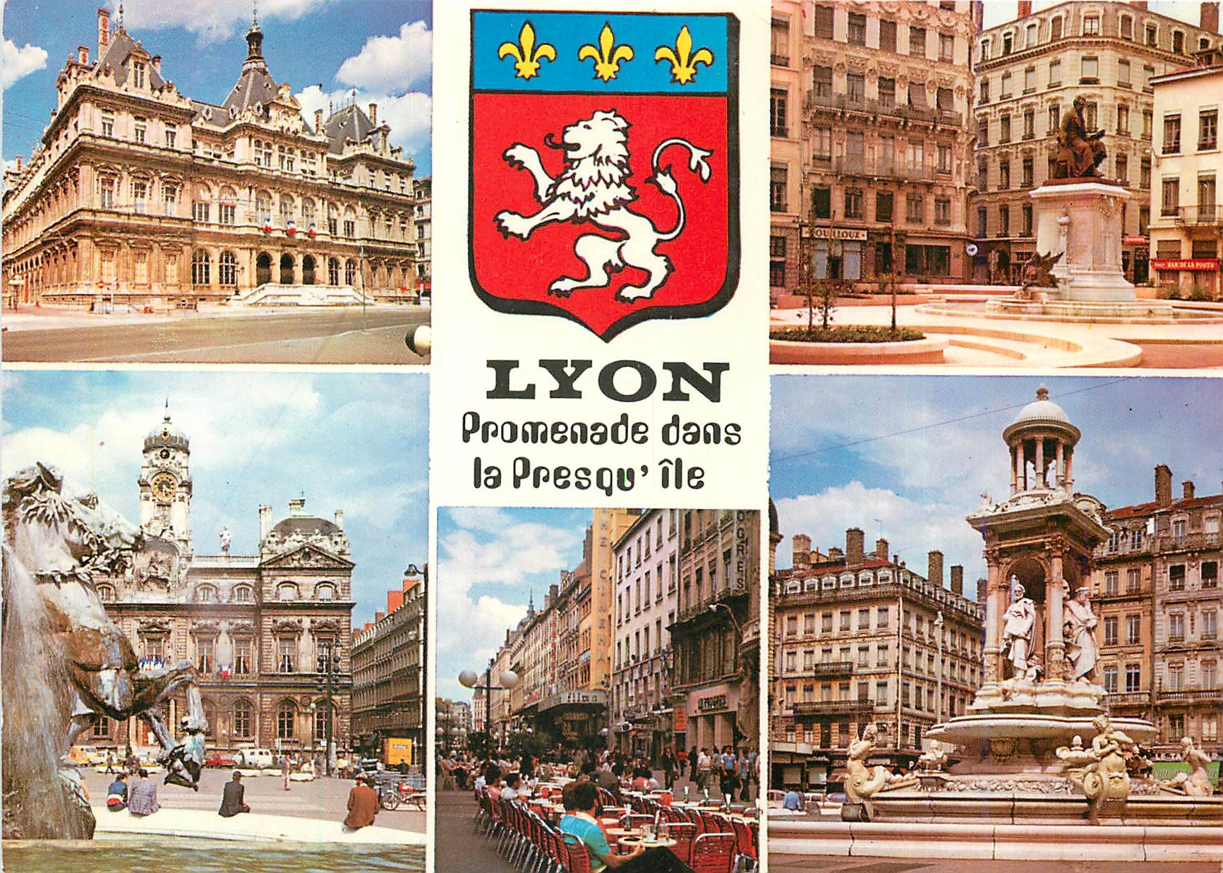 CPM Lyon Rhone France Notre Dame de Fourviere vue generale aerienne