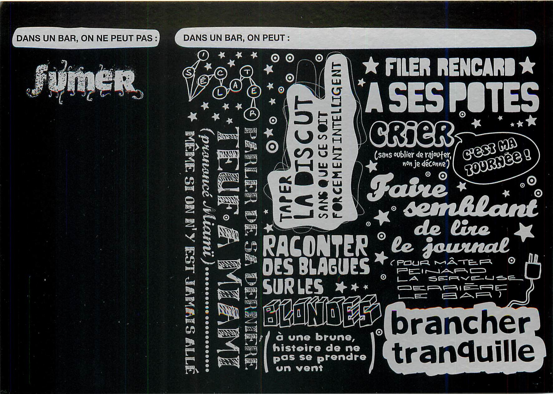 CPM Dans un Bar on ne peut Pas dans un Bar on peut Tabac