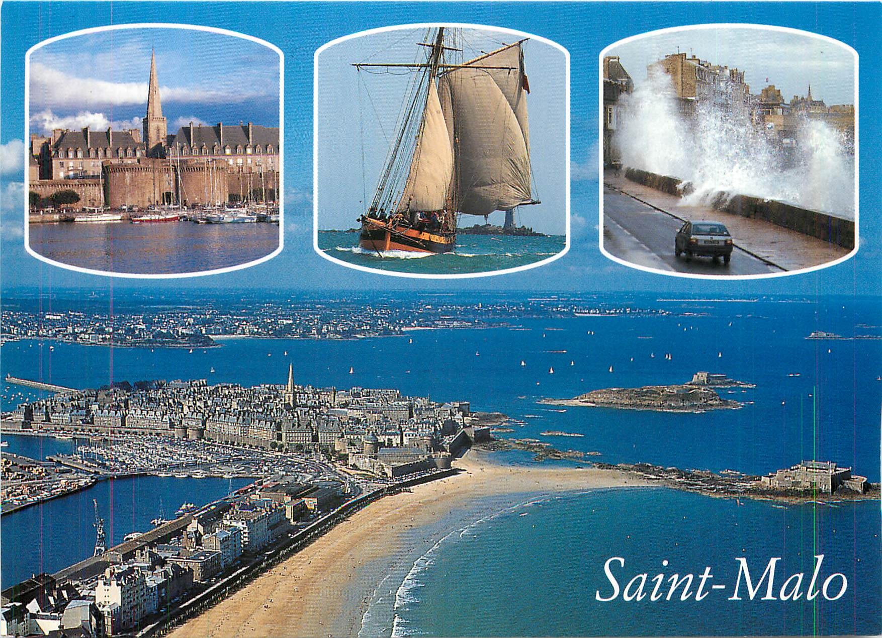 CPM La Cote d'Emeraude Saint Malo Cite Corsaire (Ille et Vilaine)