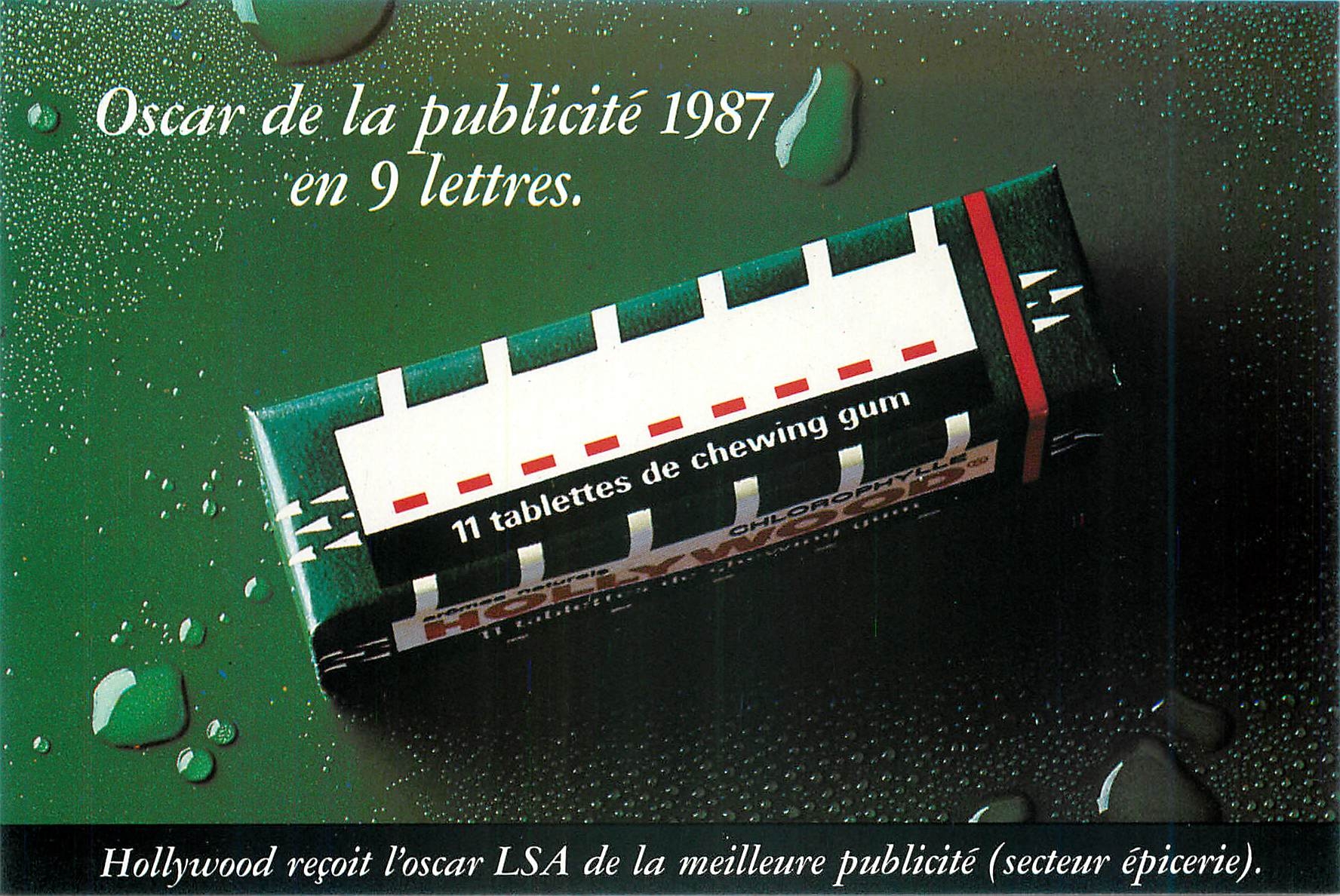 CPM Oscar de la publicite 1987 en 9 lettres Hollywood Chewing Gum