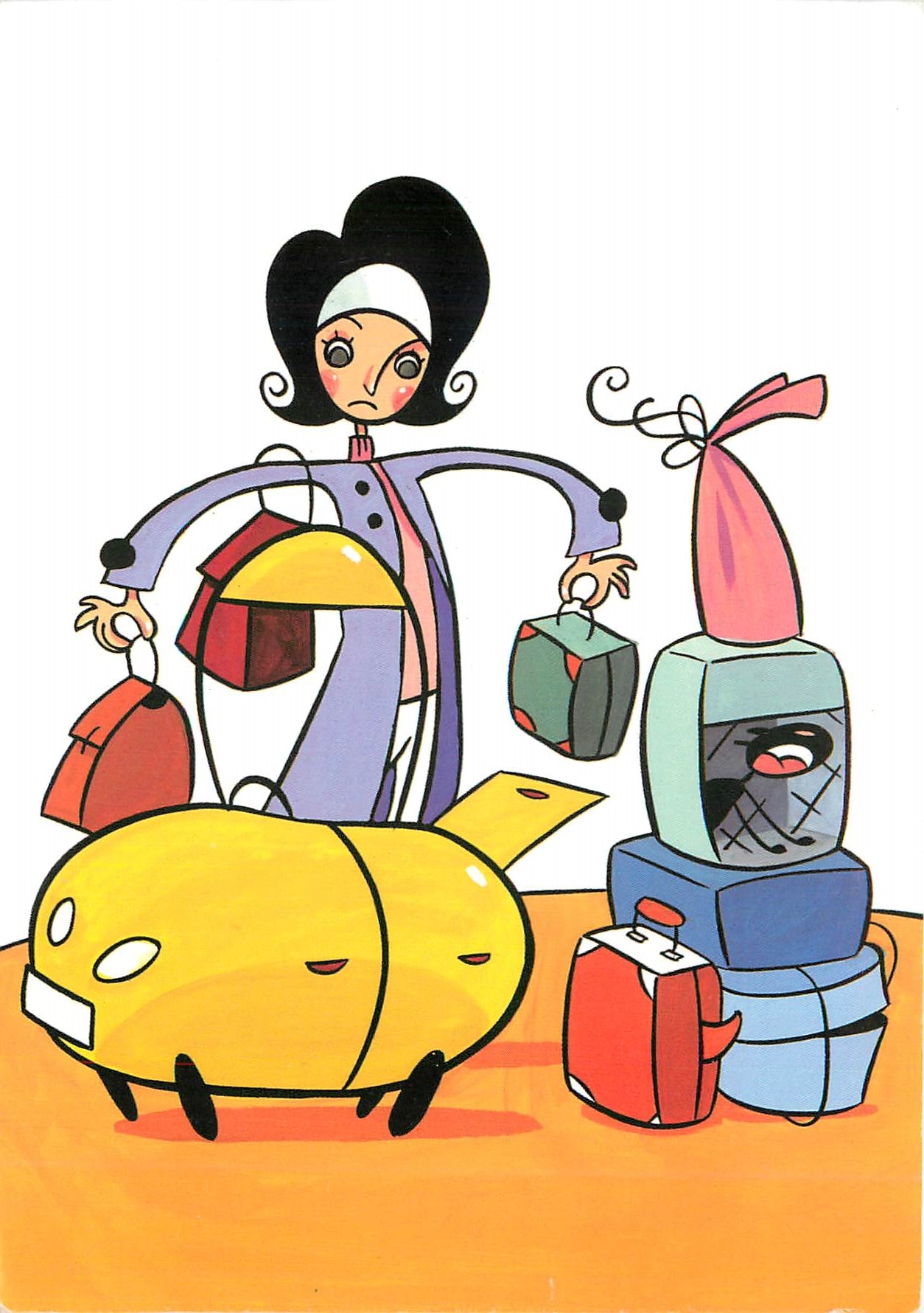 CPM Colonel Moutarde La vie en vacances Virginie