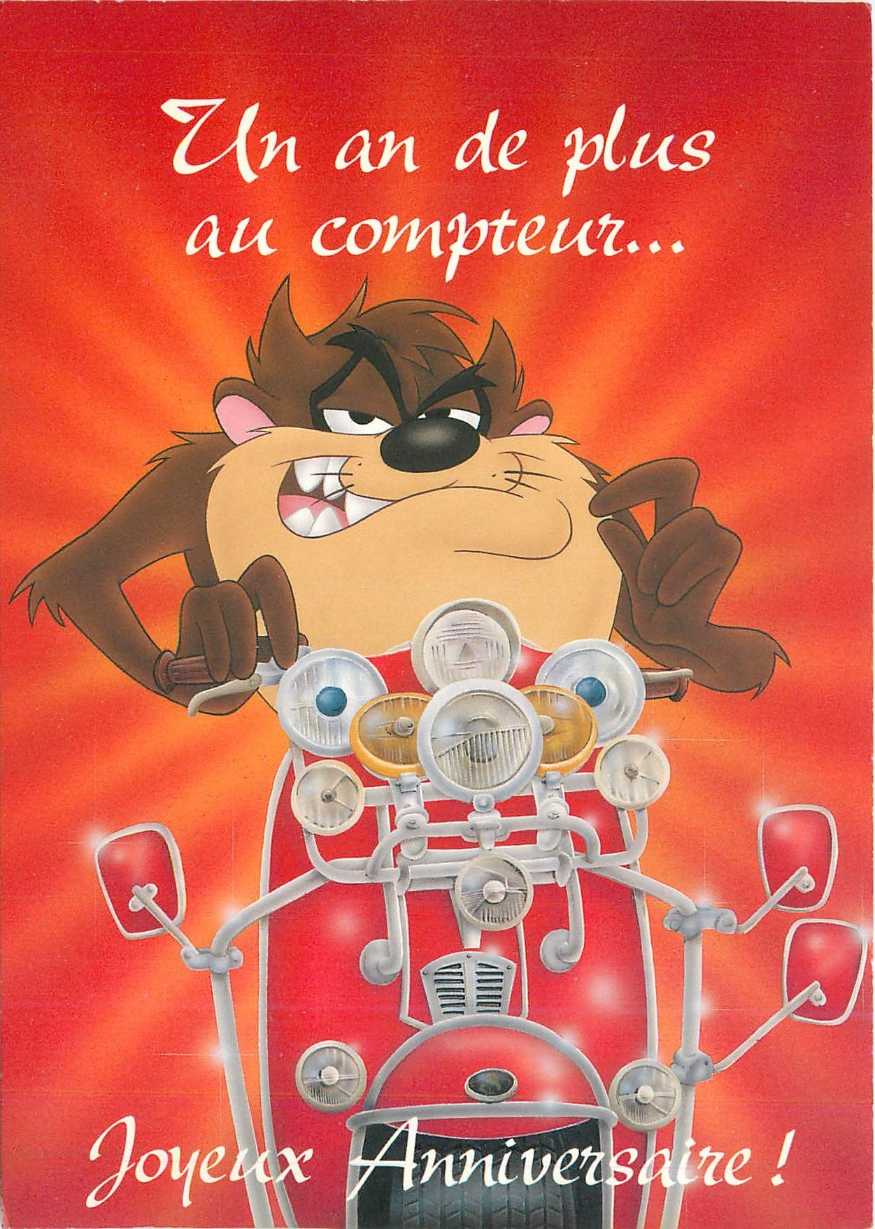 CPM Joyeux anniversaire Moto