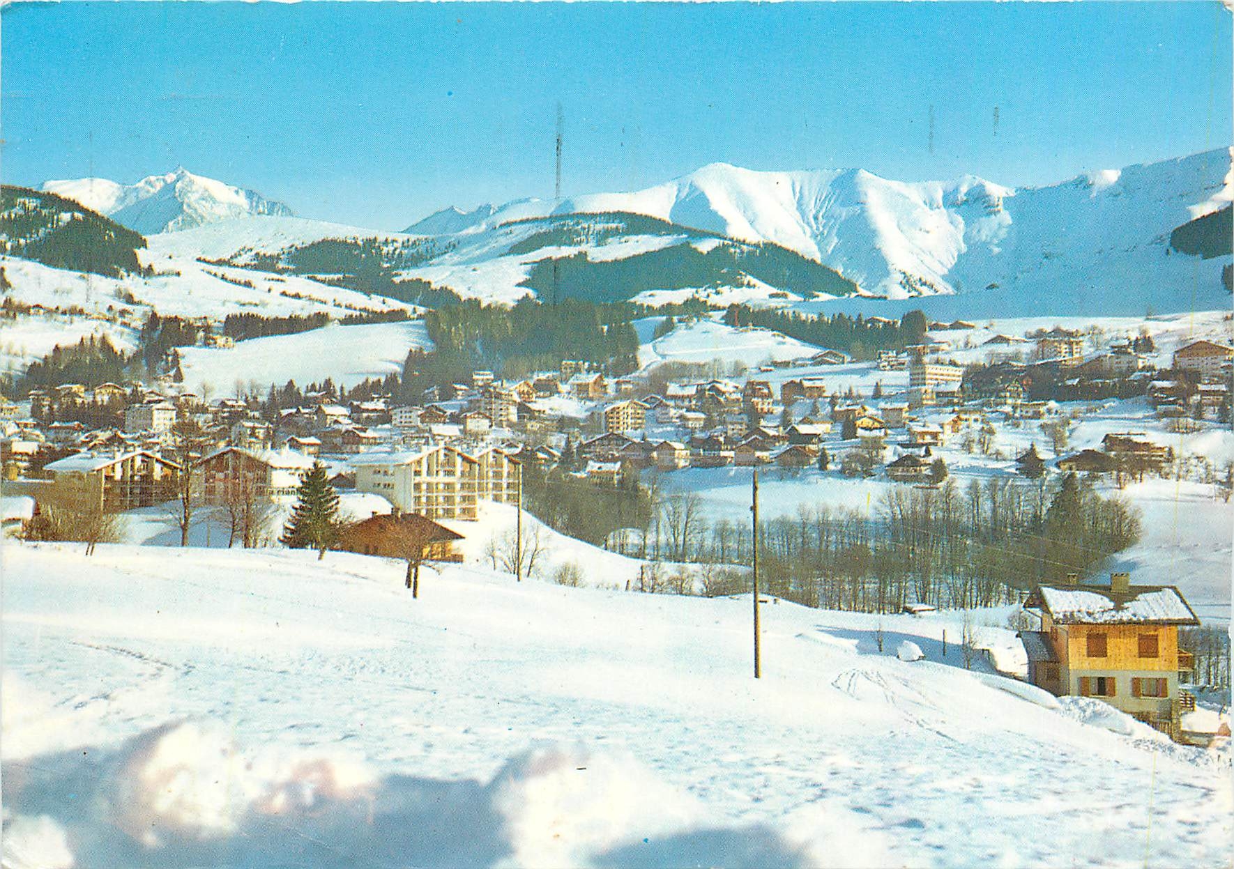 CPM Megeve Capitale du Ski (Haute Sav) Alt 1113 m le Mont Blanc (4807 m) et la Chaine du Mont Joly