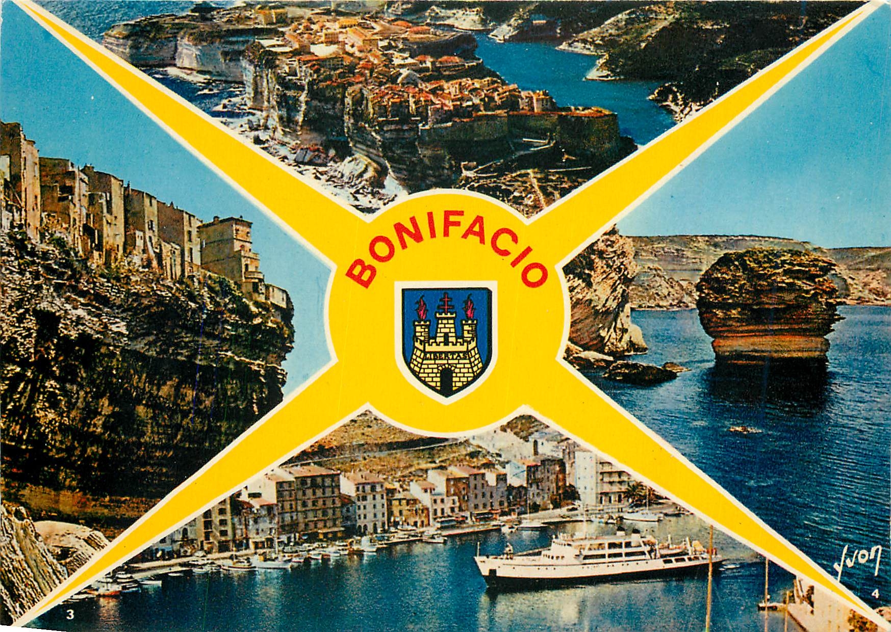 CPM Bonifacio La haute Ville batie sur un front de falaises la ville Fortifiee