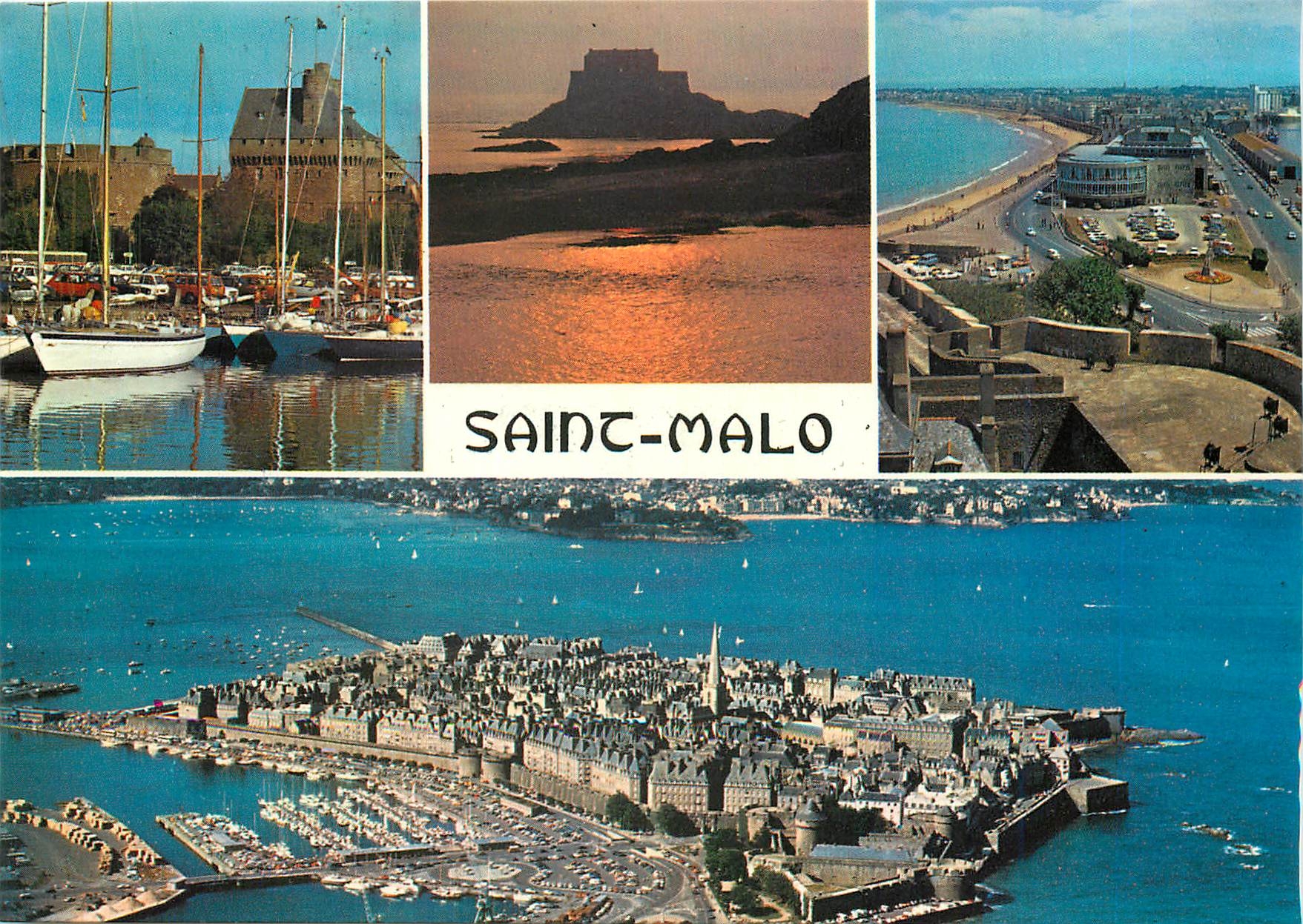 CPM Saint Malo Le donjon le petit Be la plage et le Casino vue generale sur la ville
