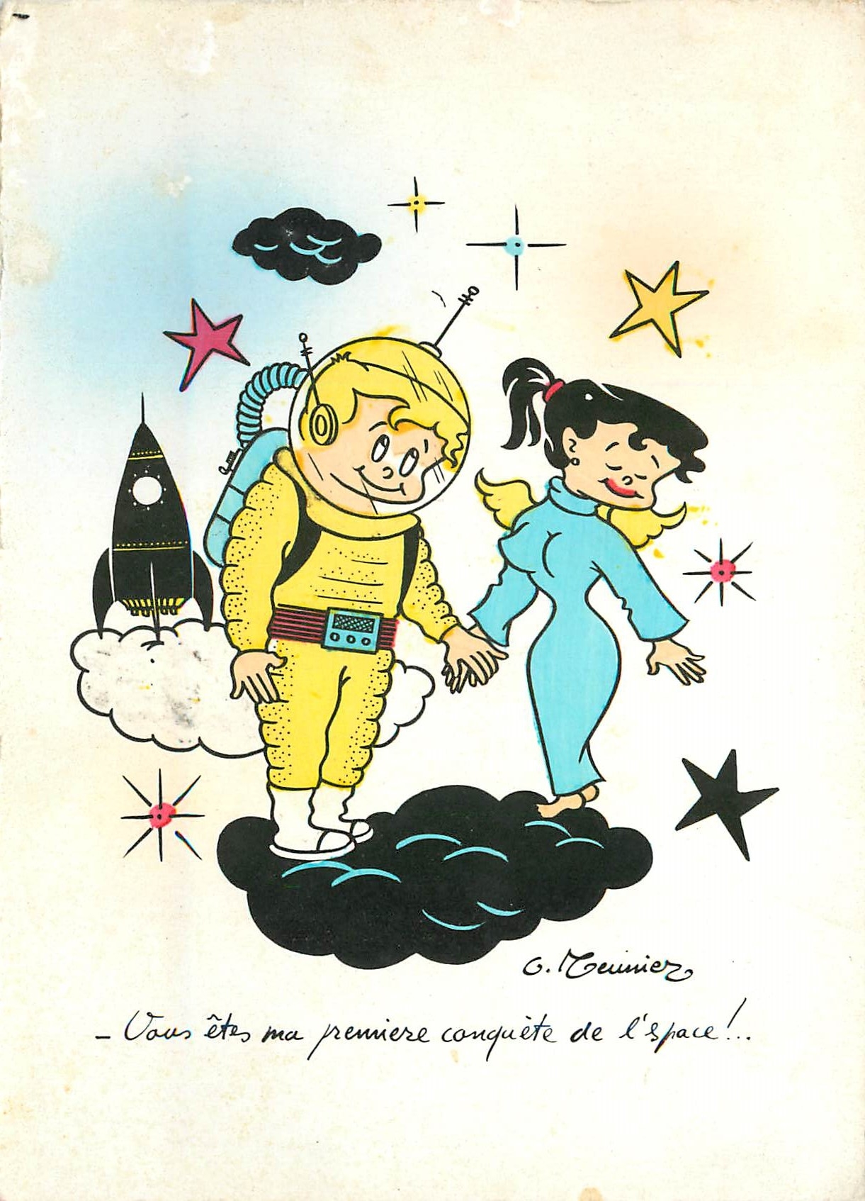 CPM Les Fusees Par Meunier 