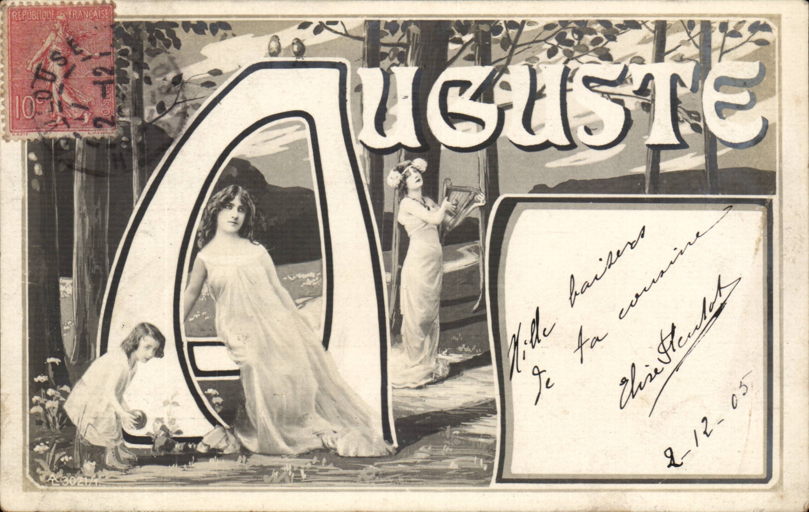 CPA Fantasy Woman Auguste