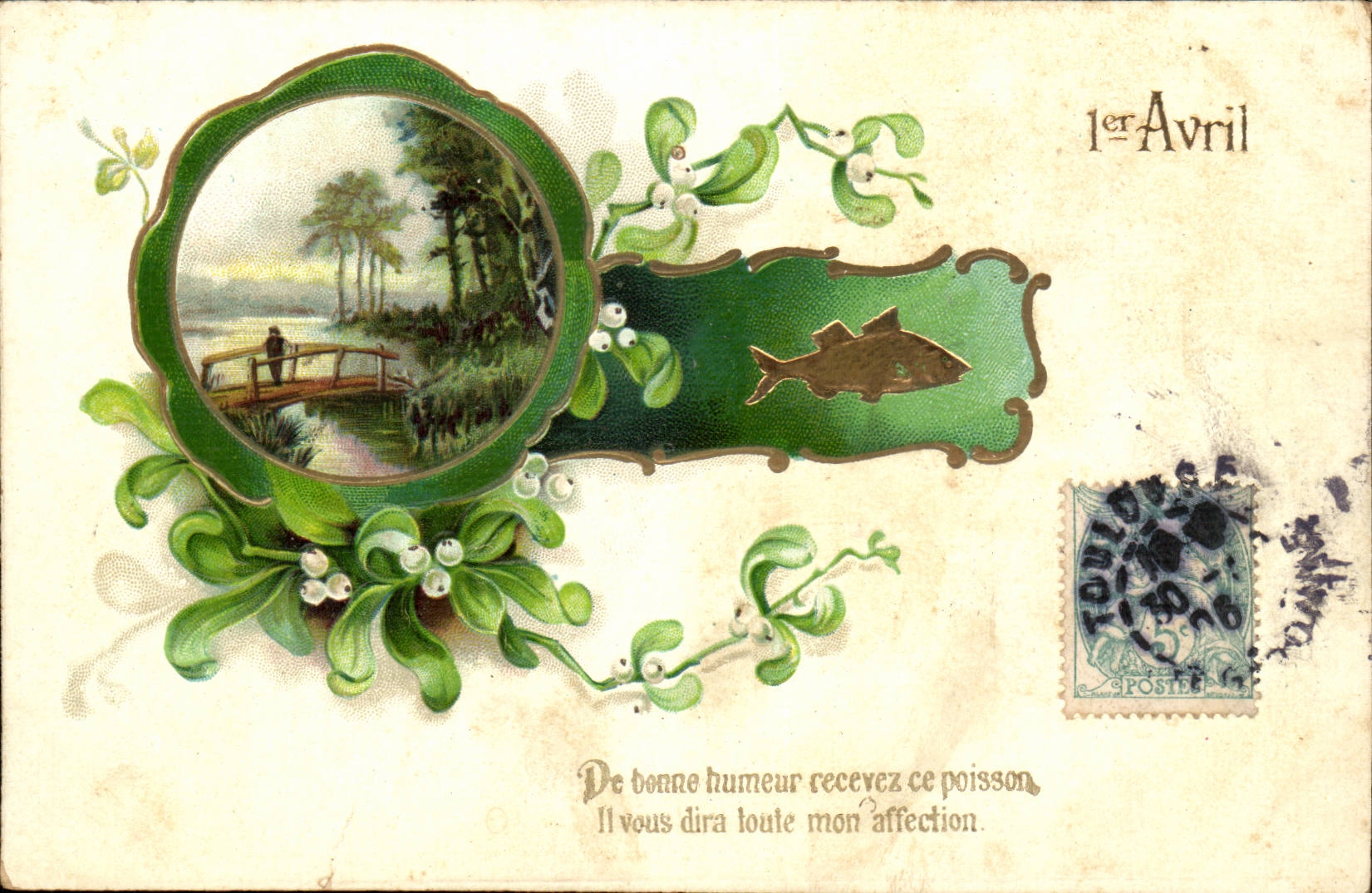 CPA Phantasie Poisson 1 April (in der Entlastung)