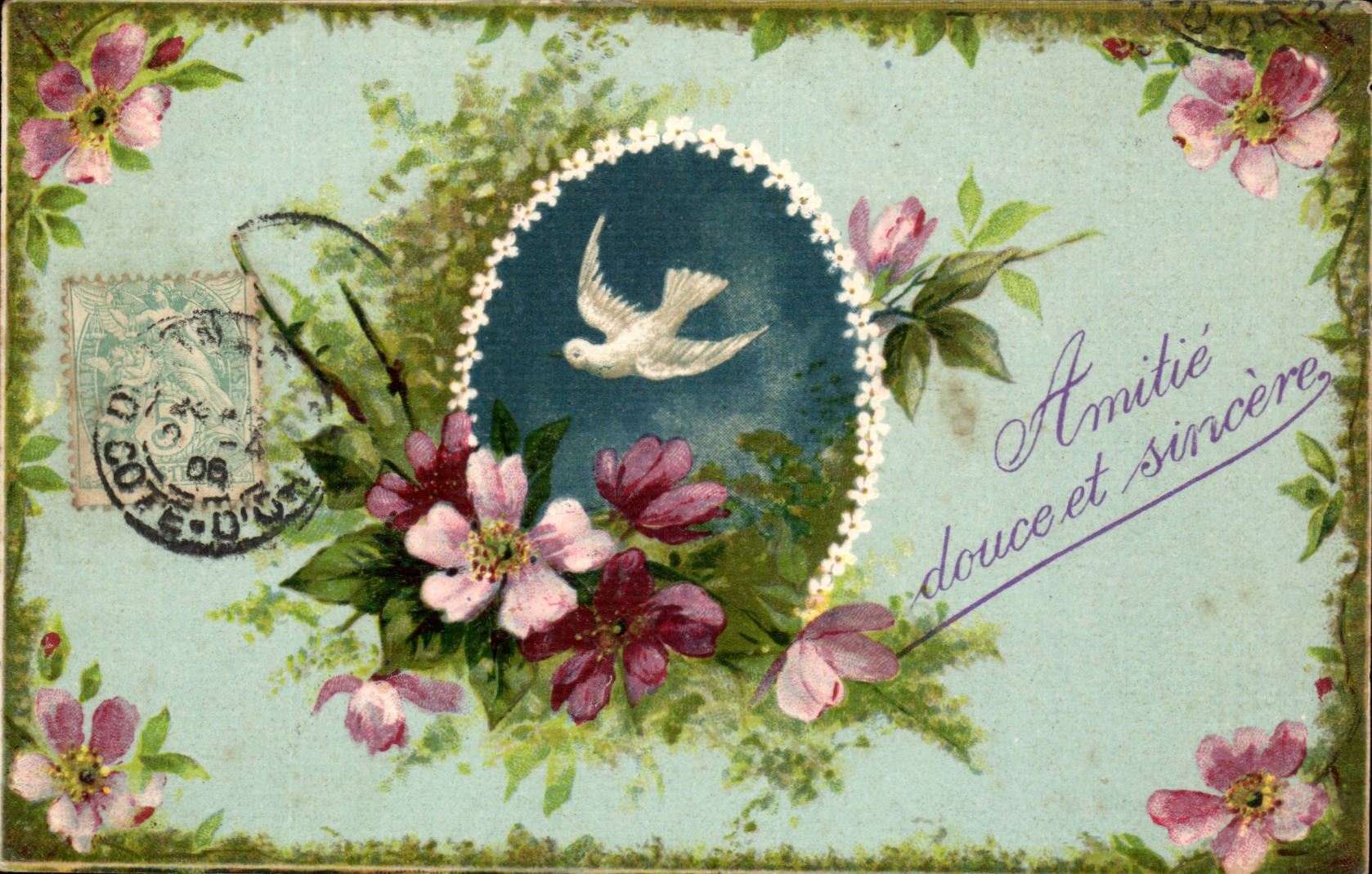 CPA Phantasietaube und -blumen