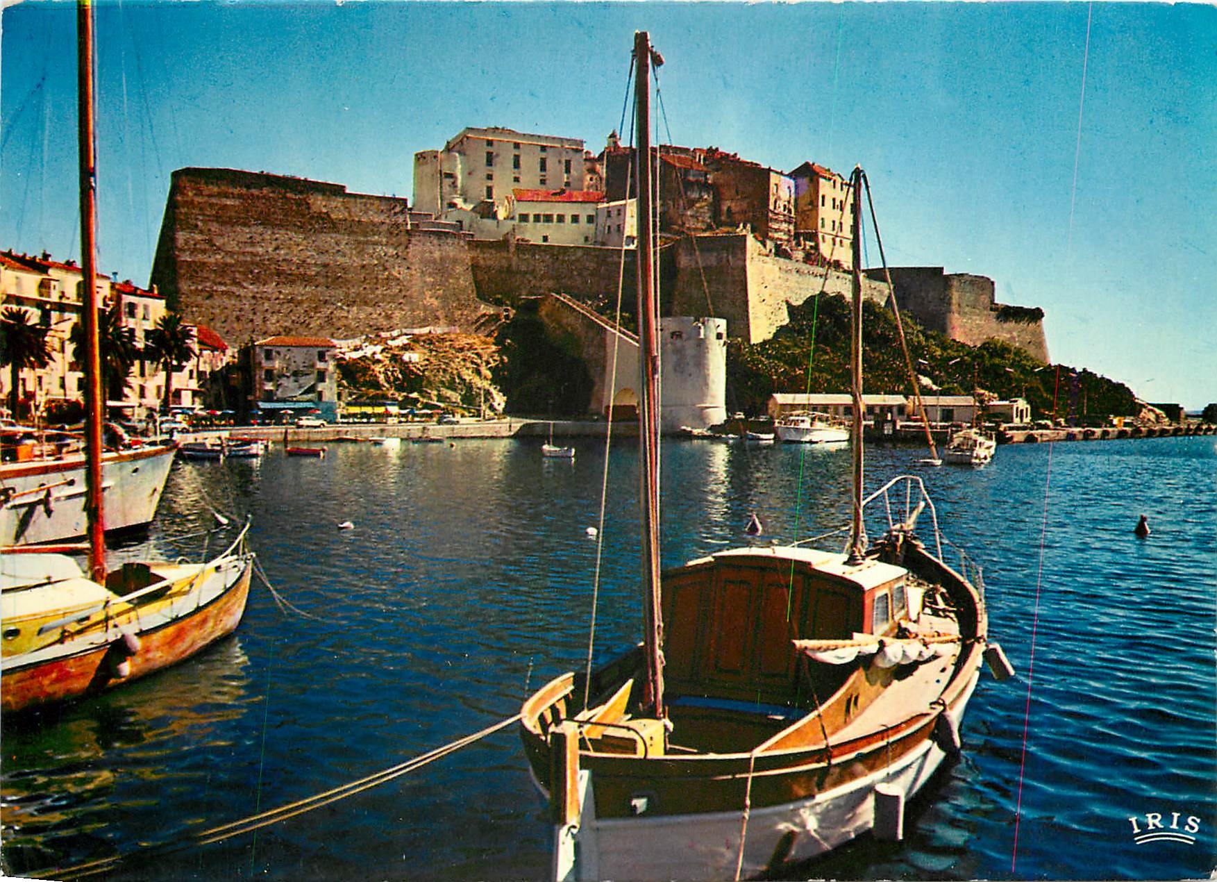 CPM Charmes et Couleurs de la Corse Calvi Les yachts devant la Citadelle