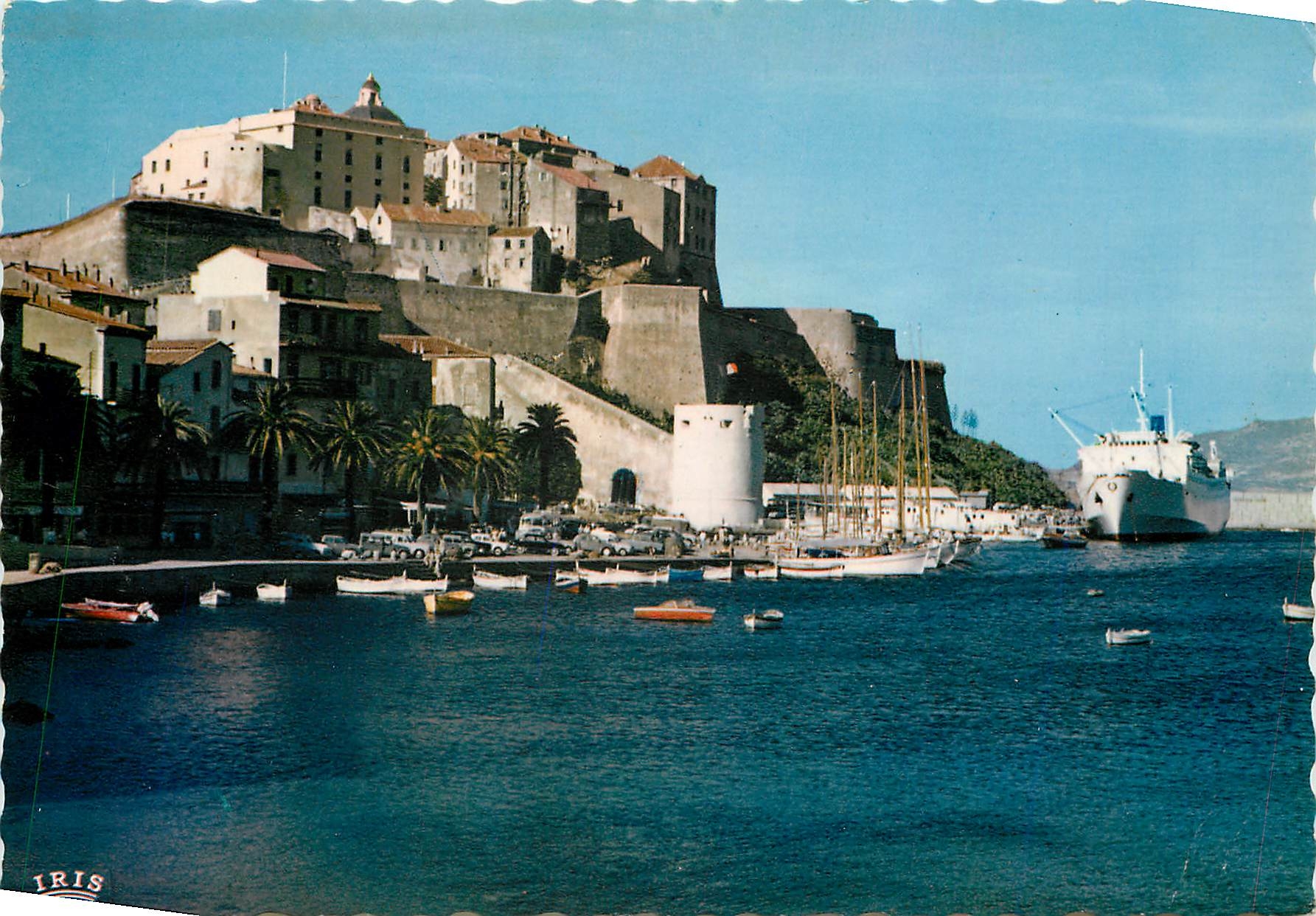 CPM La Citadelle et le Port de Calvi A quai le Napoleon Bateau