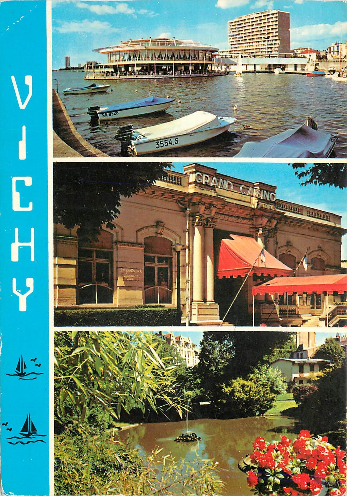CPM Vichy La Rotonde du Lac et le Port 